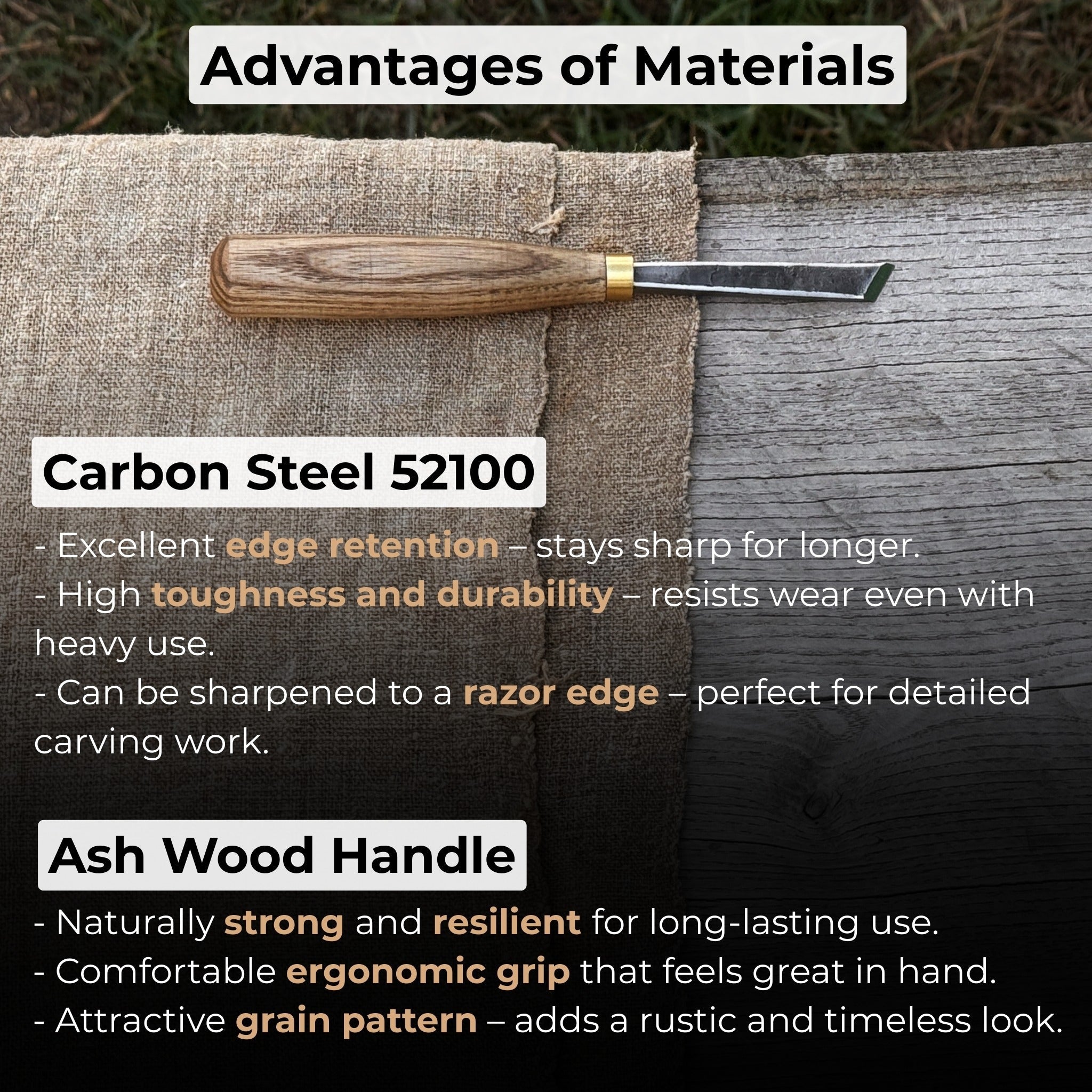 Angled Bevel Carving Chisel – 10 mm (0.39 inches) - Randy's LLC