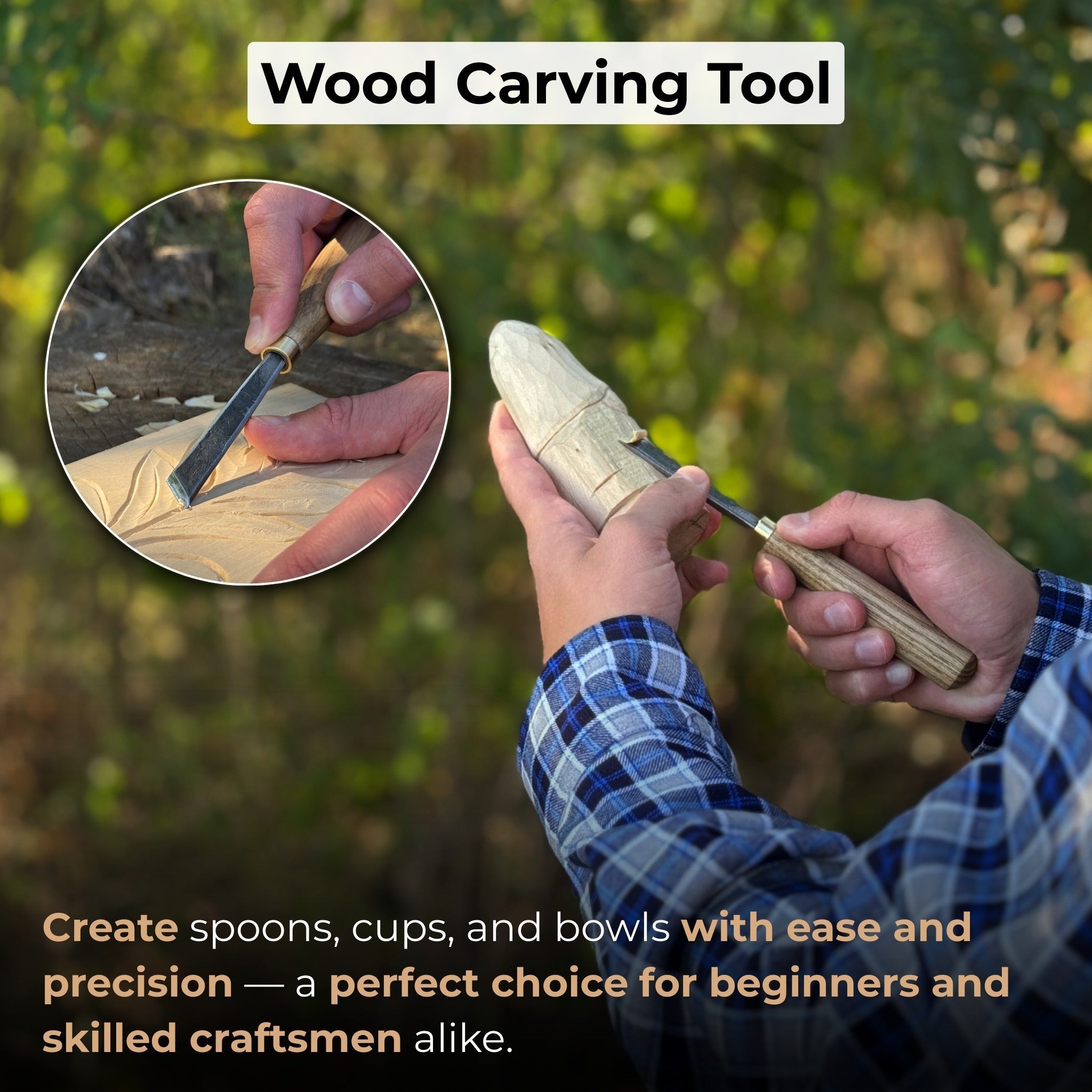 Angled Bevel Carving Chisel – 10 mm (0.39 inches) - Randy's LLC