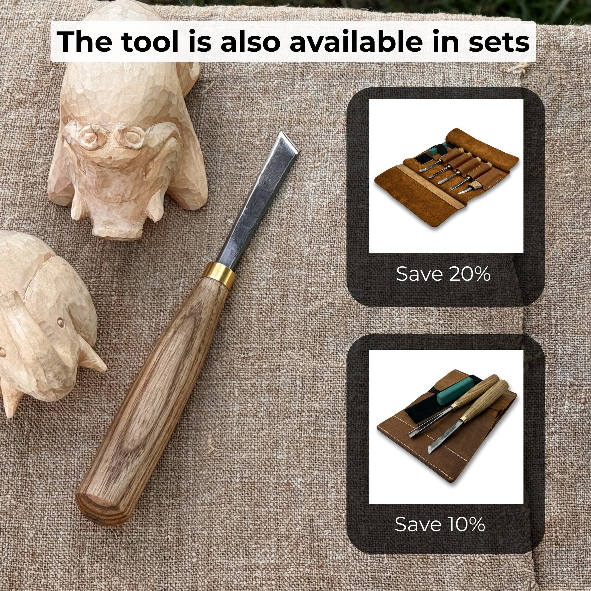 Angled Bevel Carving Chisel – 10 mm (0.39 inches) - Randy's LLC