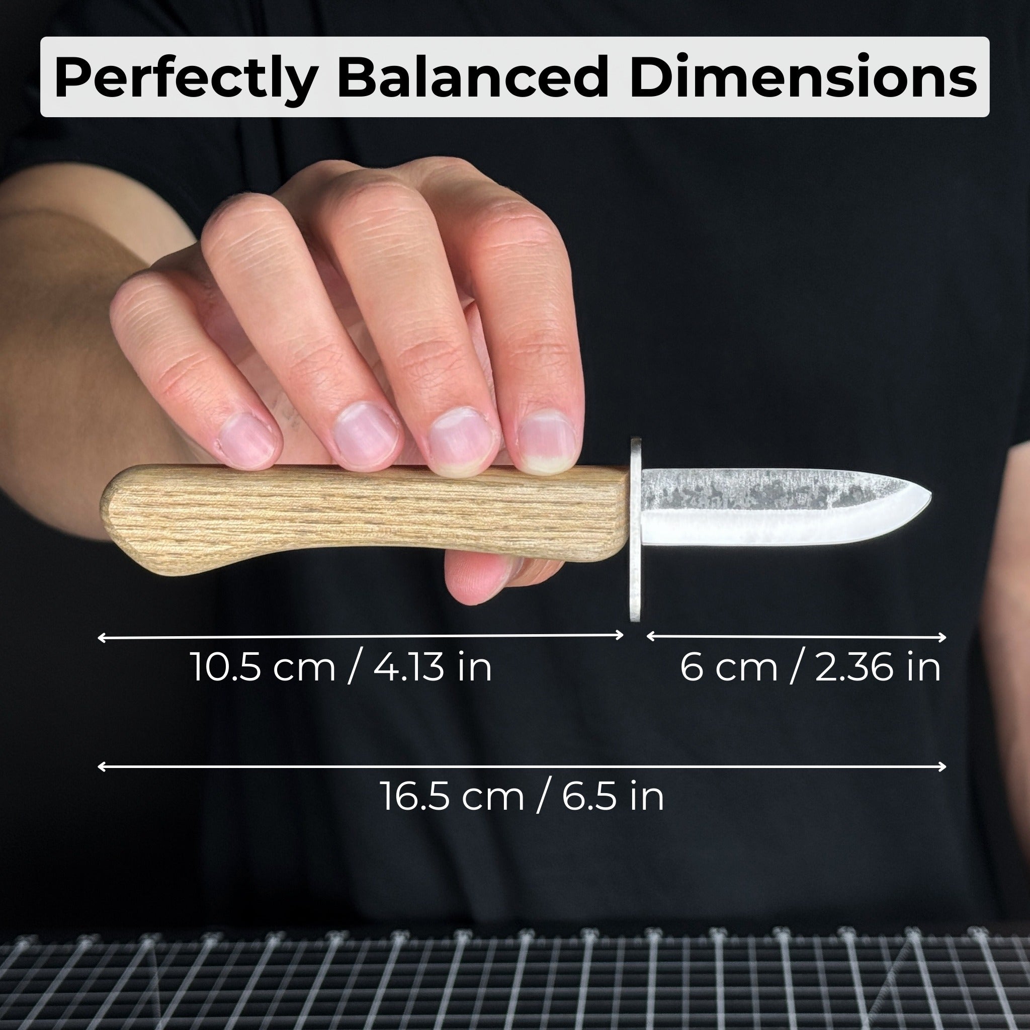 Beginner’s Woodcarving Knife with Leather Sheath, 6 cm (2.36 inches) - Randy's LLC