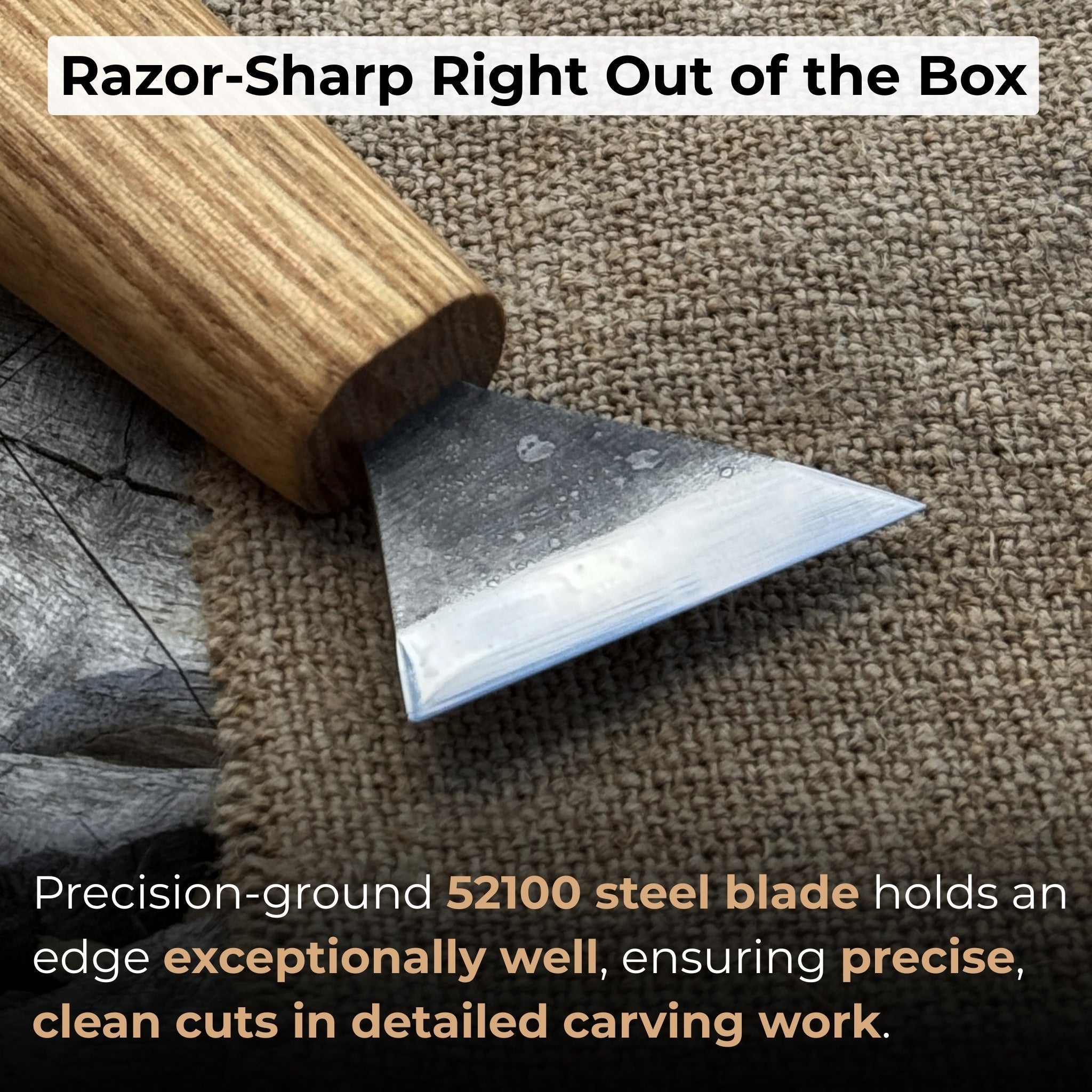 Bevel Edge Carving Knife, 3.5 cm (1.38 inches) - Randy's LLC