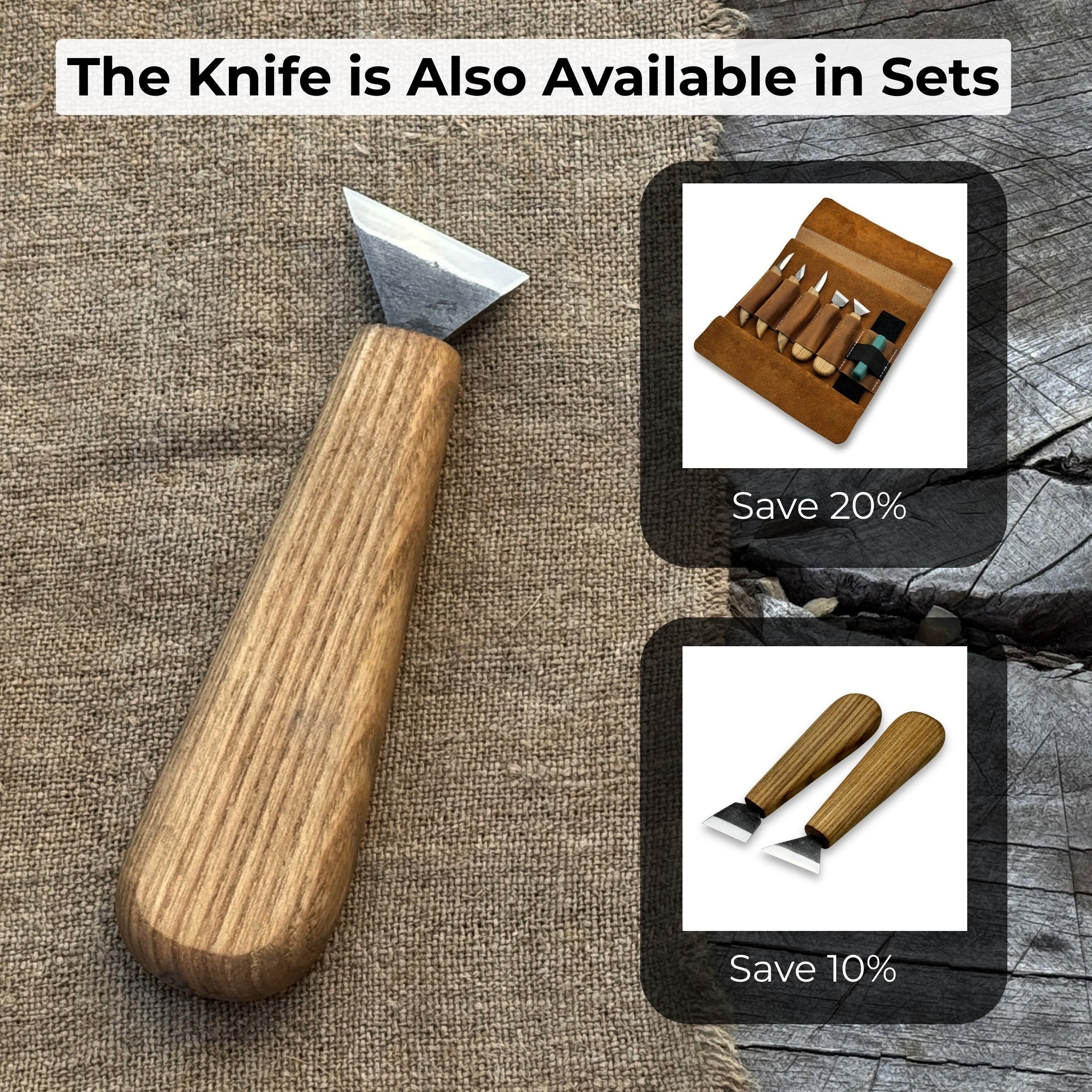 Bevel Edge Carving Knife, 3.5 cm (1.38 inches) - Randy's LLC