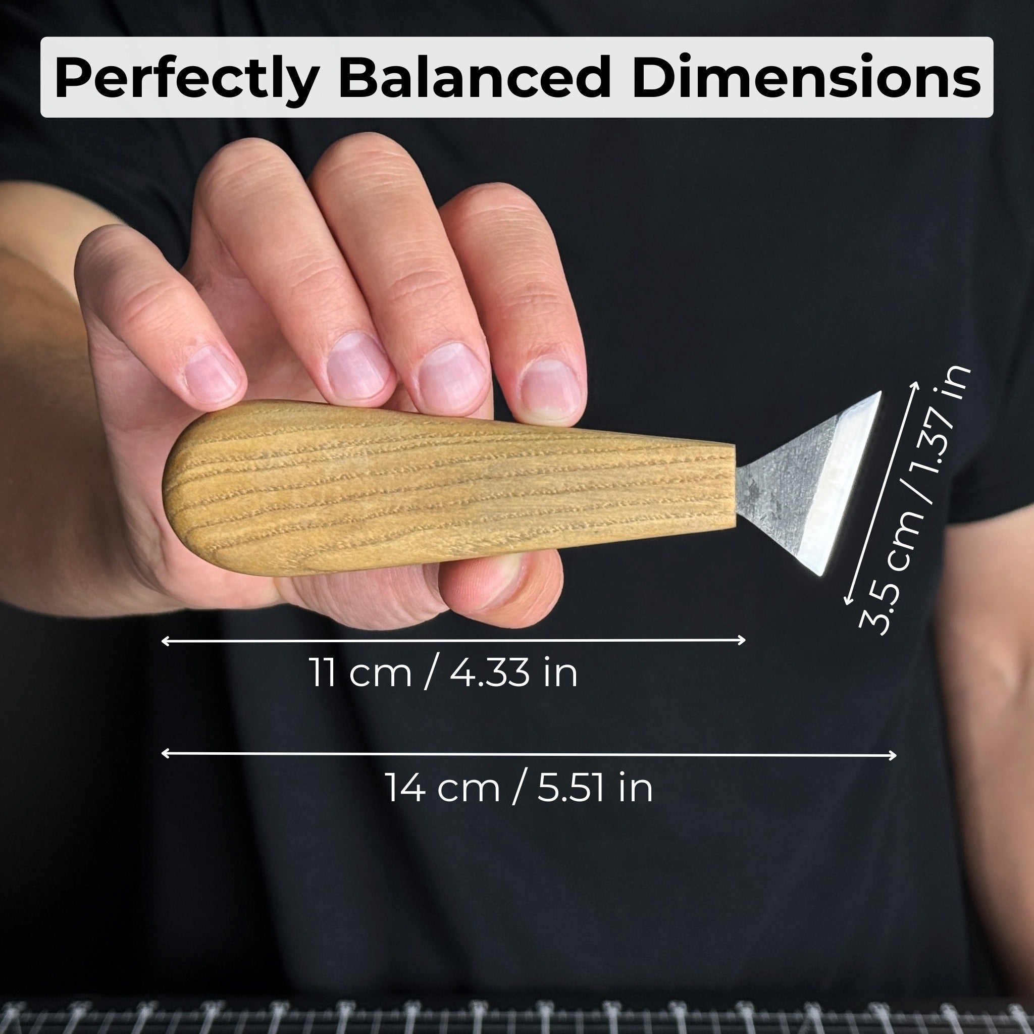 Bevel Edge Carving Knife, 3.5 cm (1.38 inches) - Randy's LLC