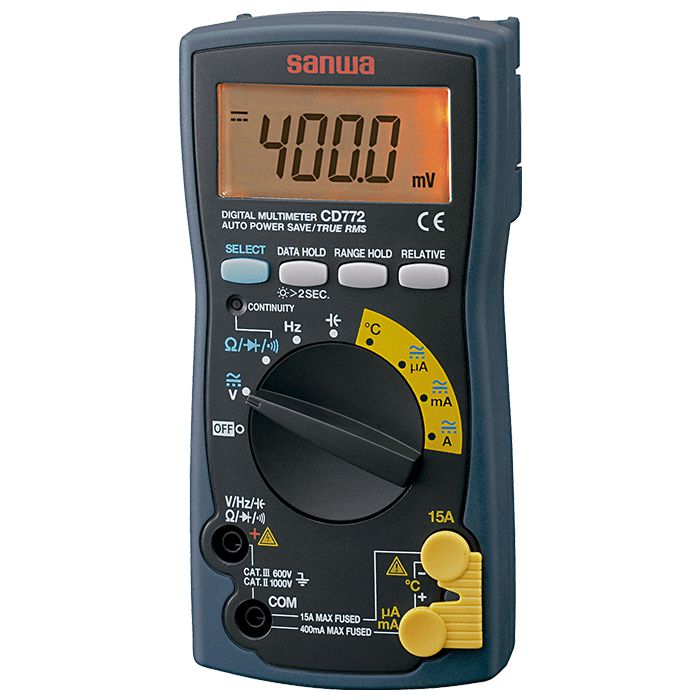 CD772 Digital Multimeter w/ Backlight & Temperature Measurement - Randy's LLC