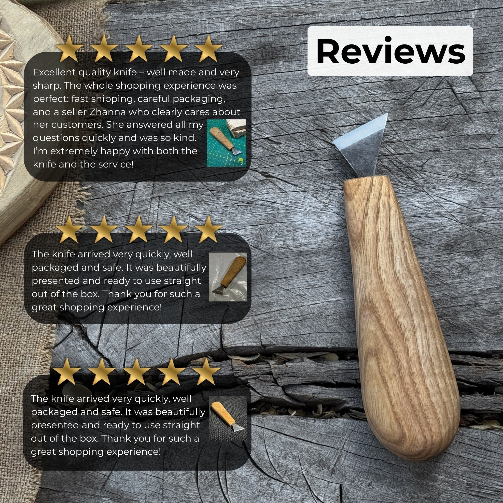 Chip Carving Knife, 2.5 cm (1 inch) - Randy's LLC