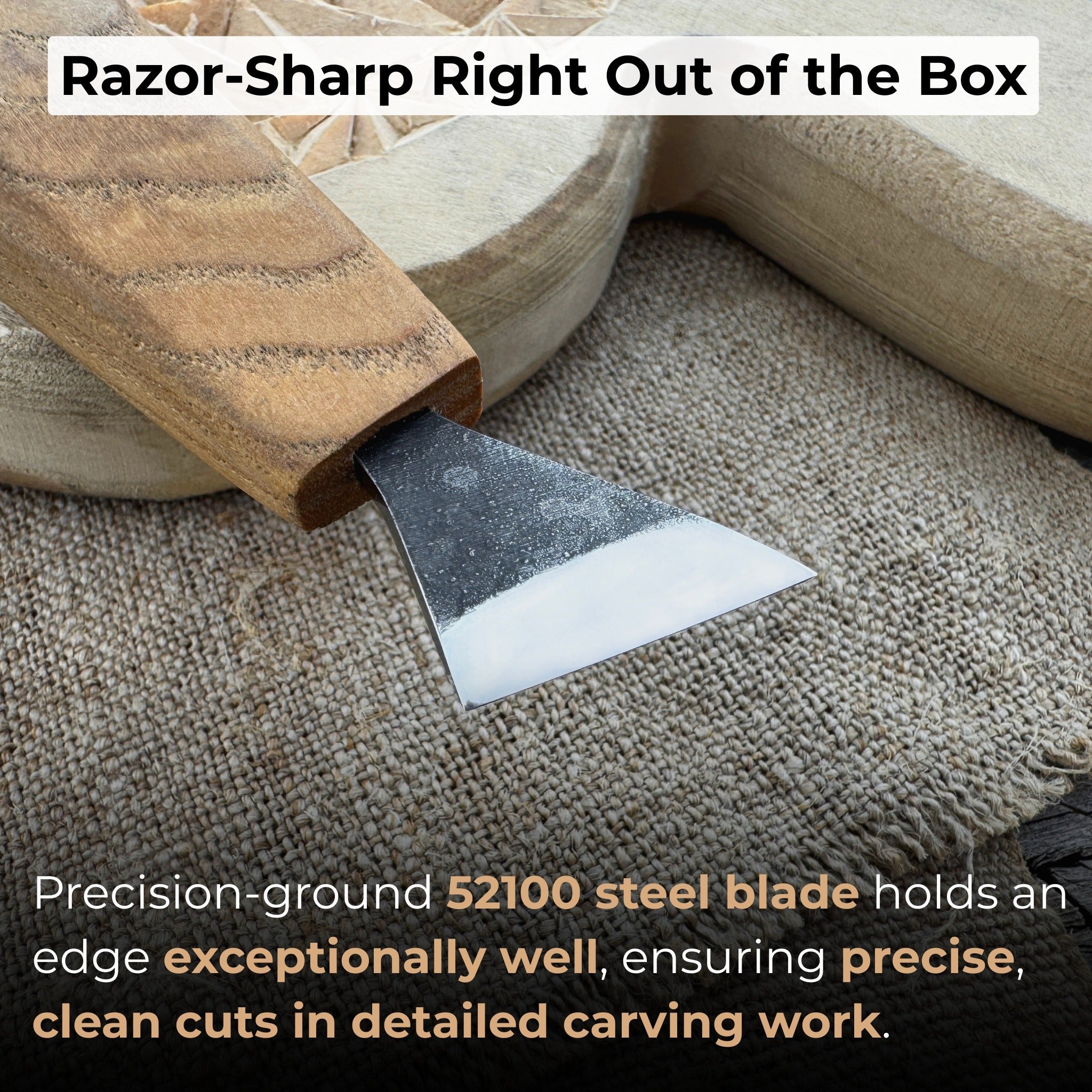 Chip Carving Knife, 2.5 cm (1 inch) - Randy's LLC