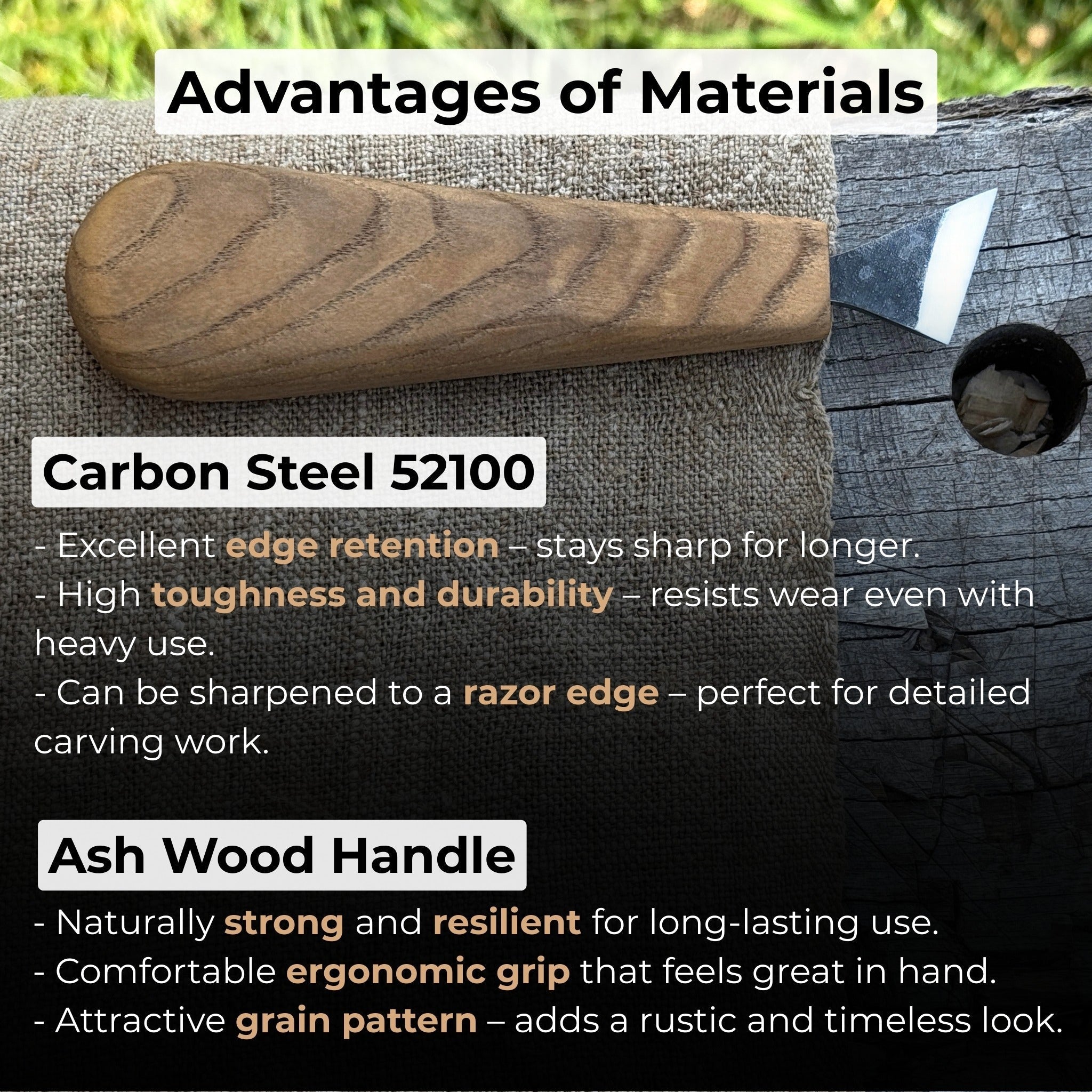 Chip Carving Knife, 2.5 cm (1 inch) - Randy's LLC