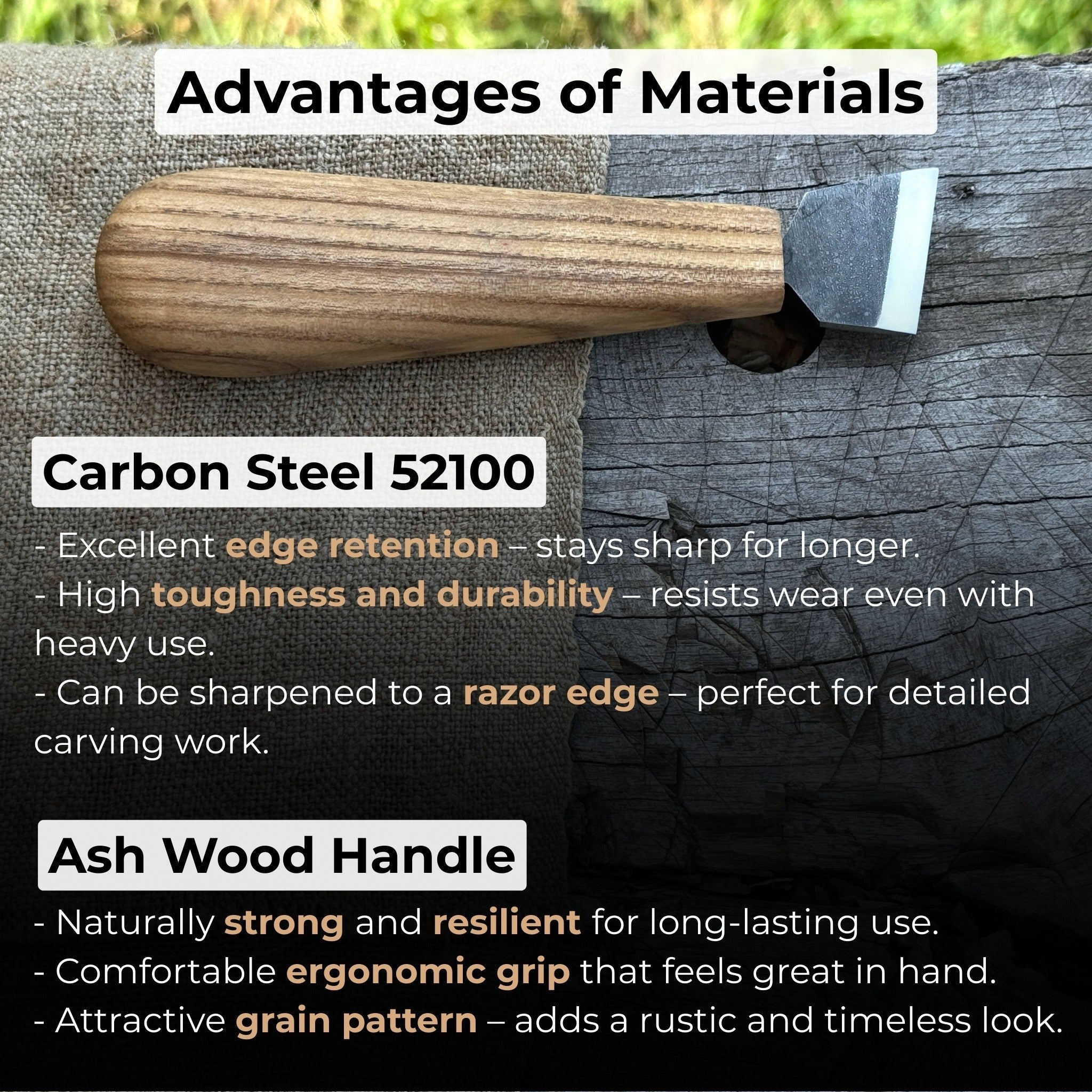 Chip Carving Knife, 3 cm (1.2 inches) - Randy's LLC