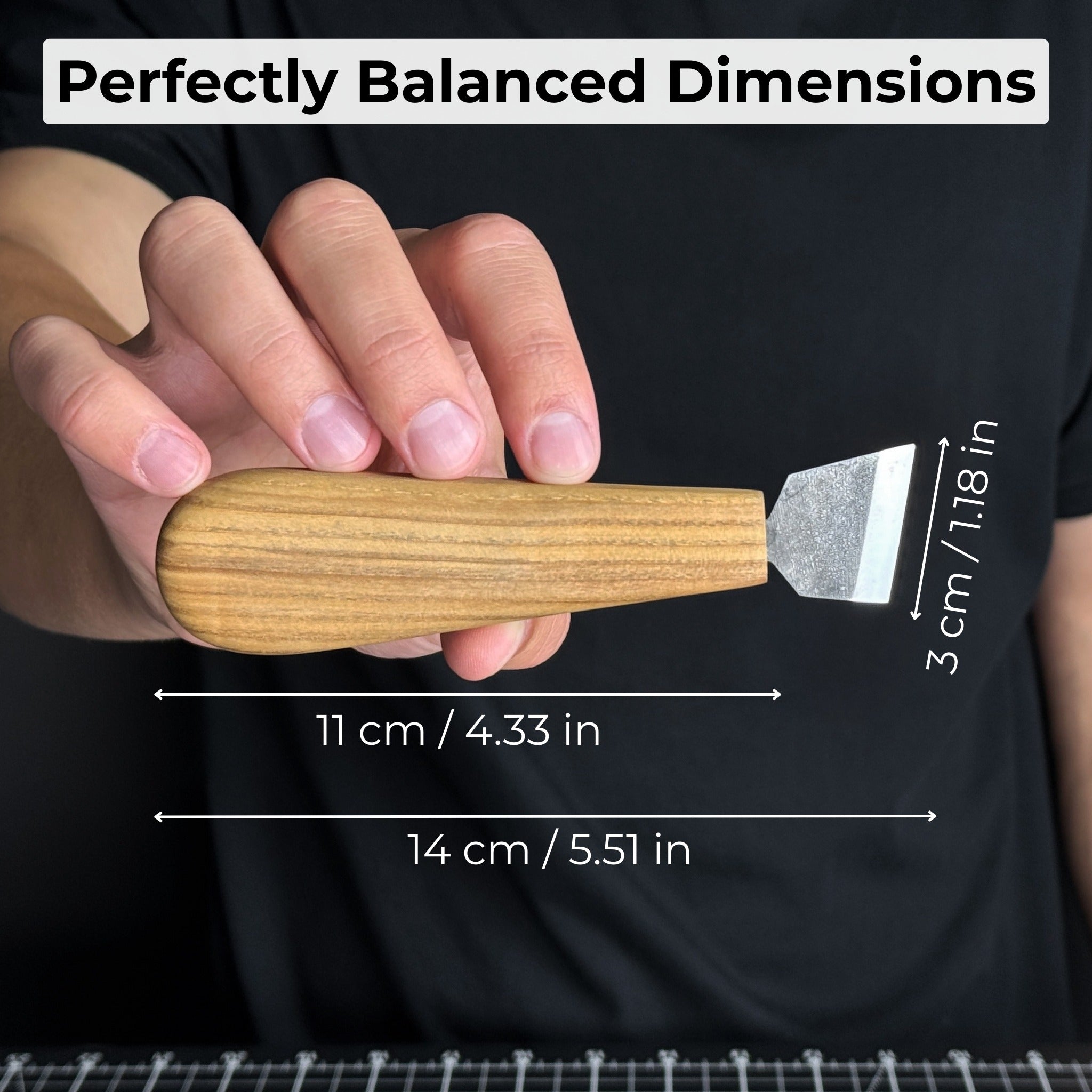 Chip Carving Knife, 3 cm (1.2 inches) - Randy's LLC