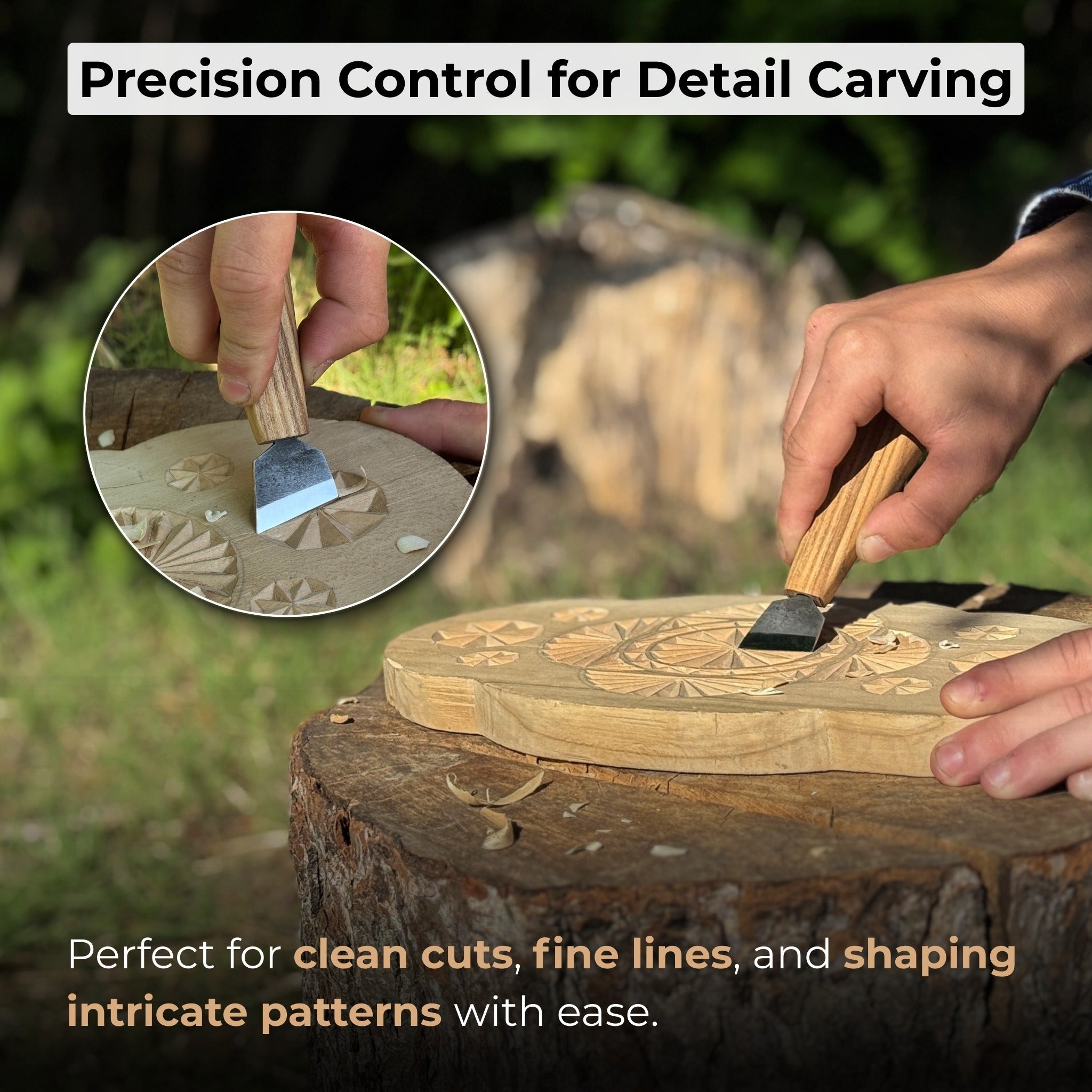 Chip Carving Knife, 3 cm (1.2 inches) - Randy's LLC