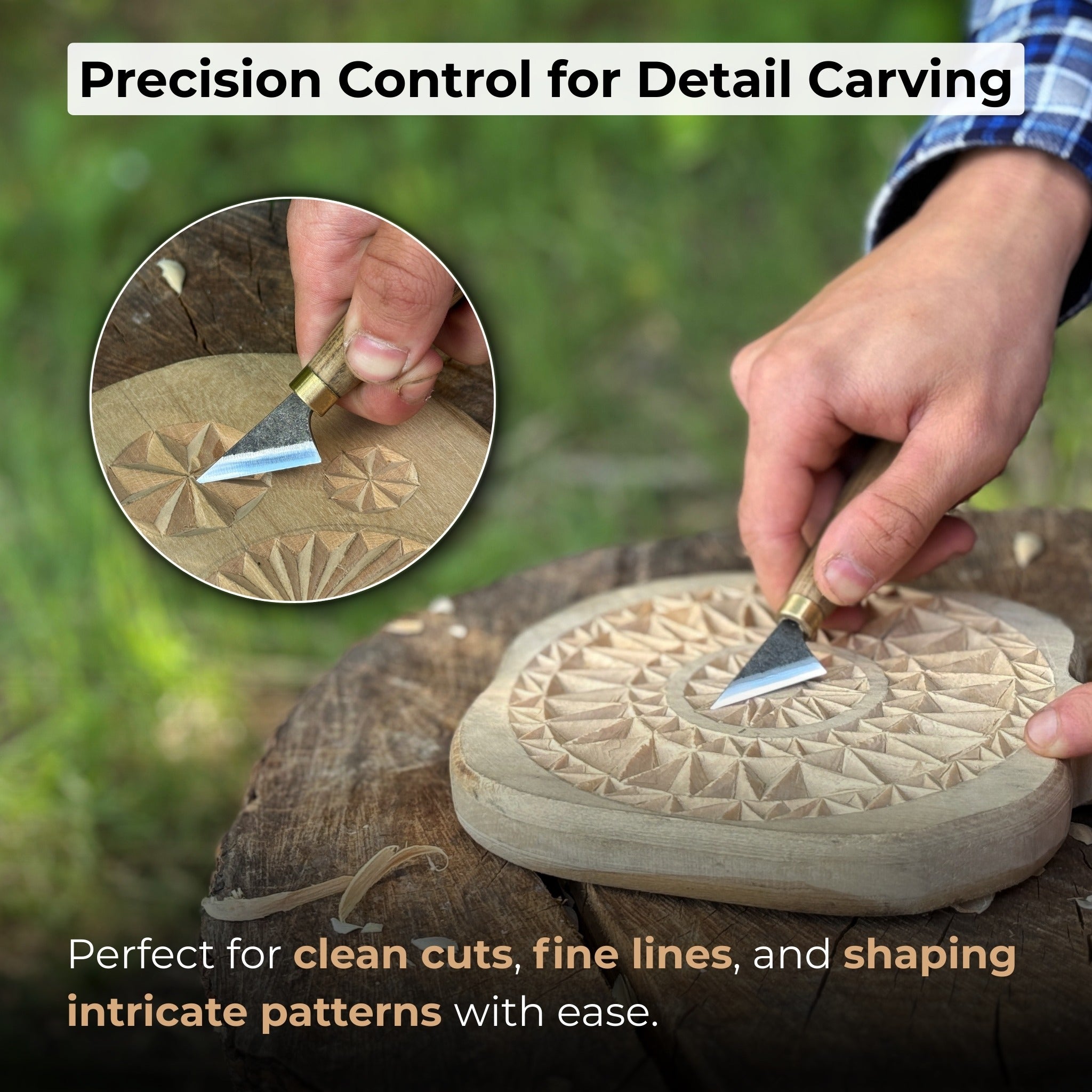 Chip Carving Knife, 3.5 cm (1.4 inches) - Randy's LLC