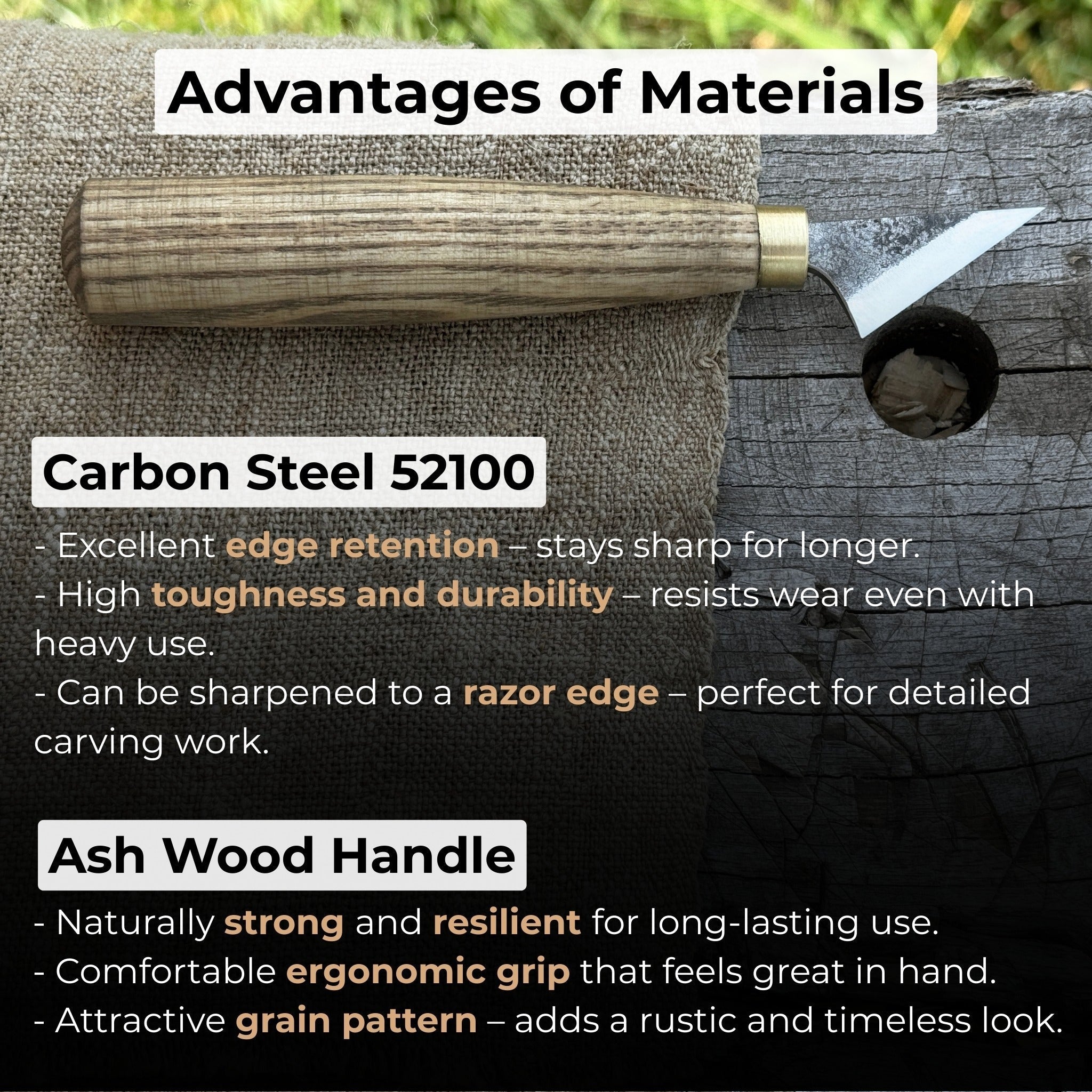 Chip Carving Knife, 3.5 cm (1.4 inches) - Randy's LLC