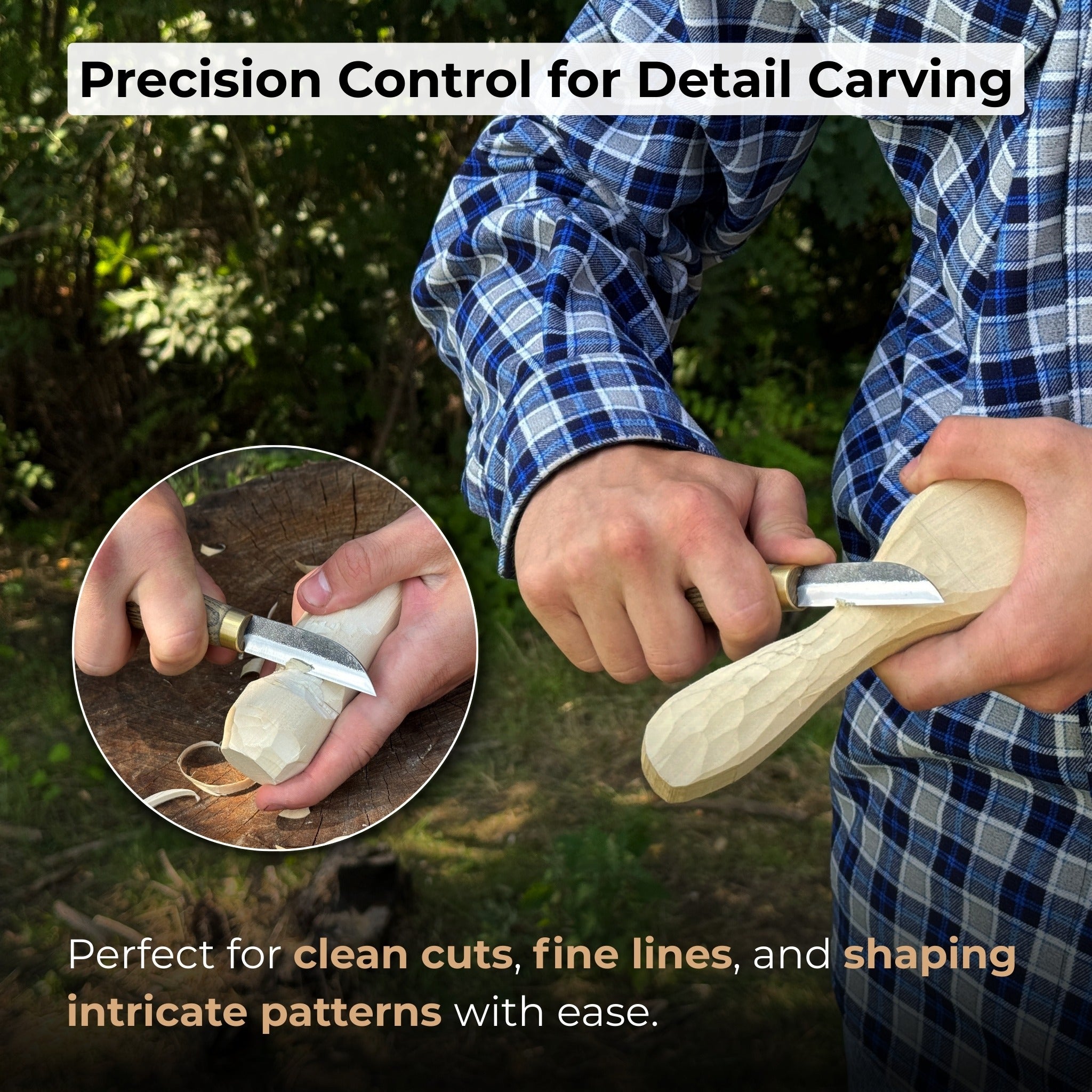 Chip Carving Knife, 5.5 cm (2.2 inches) - Randy's LLC