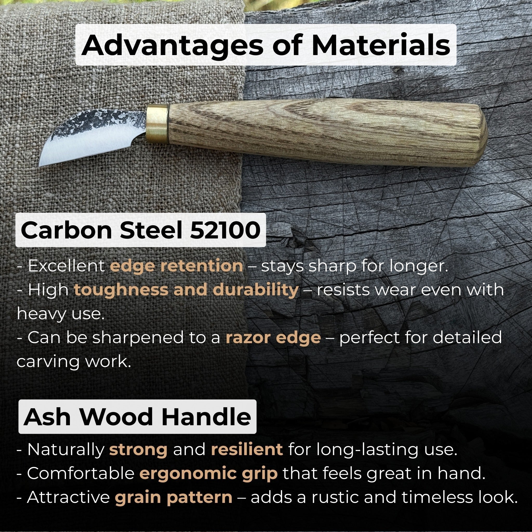 Chip Carving Knife, blade 3 cm (1.2 inches) - Randy's LLC