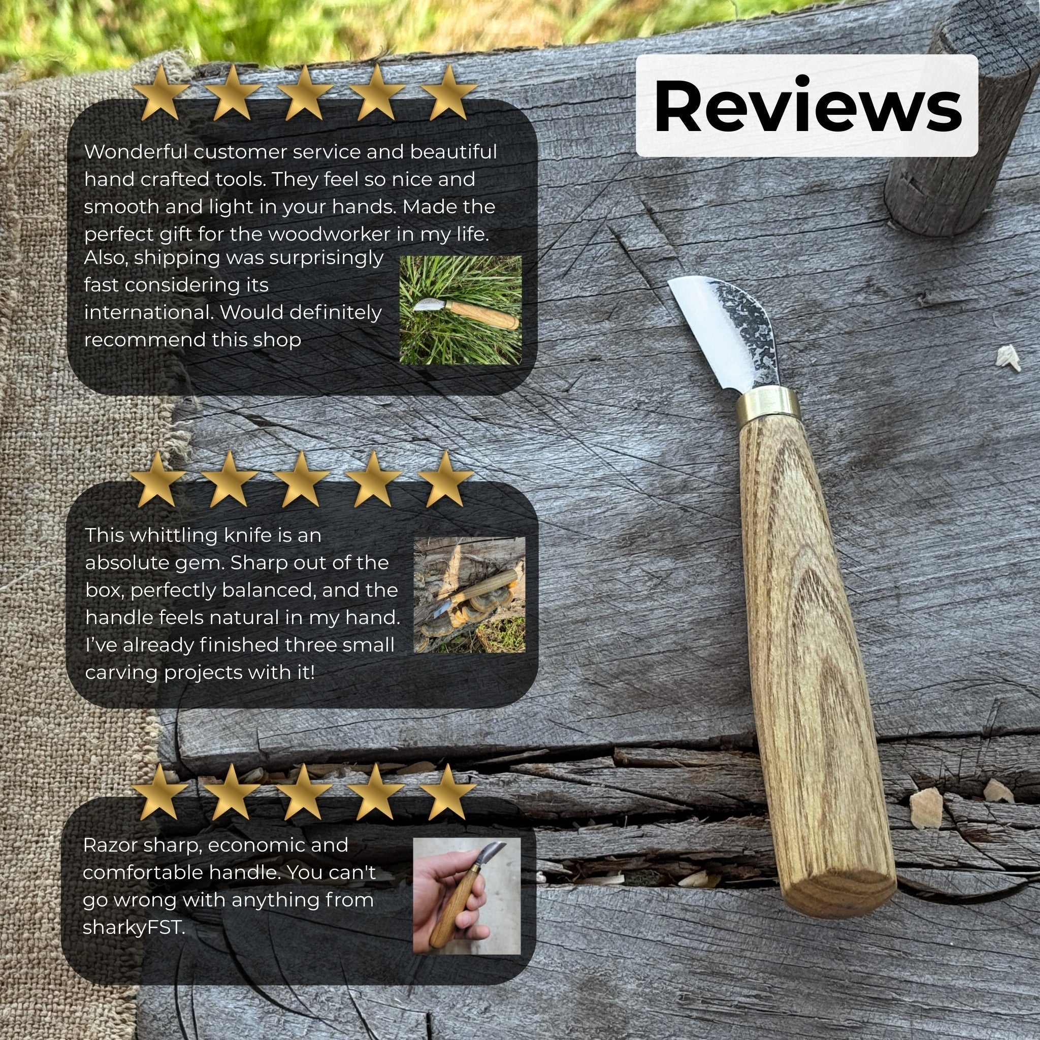 Chip Carving Knife, blade 3 cm (1.2 inches) - Randy's LLC