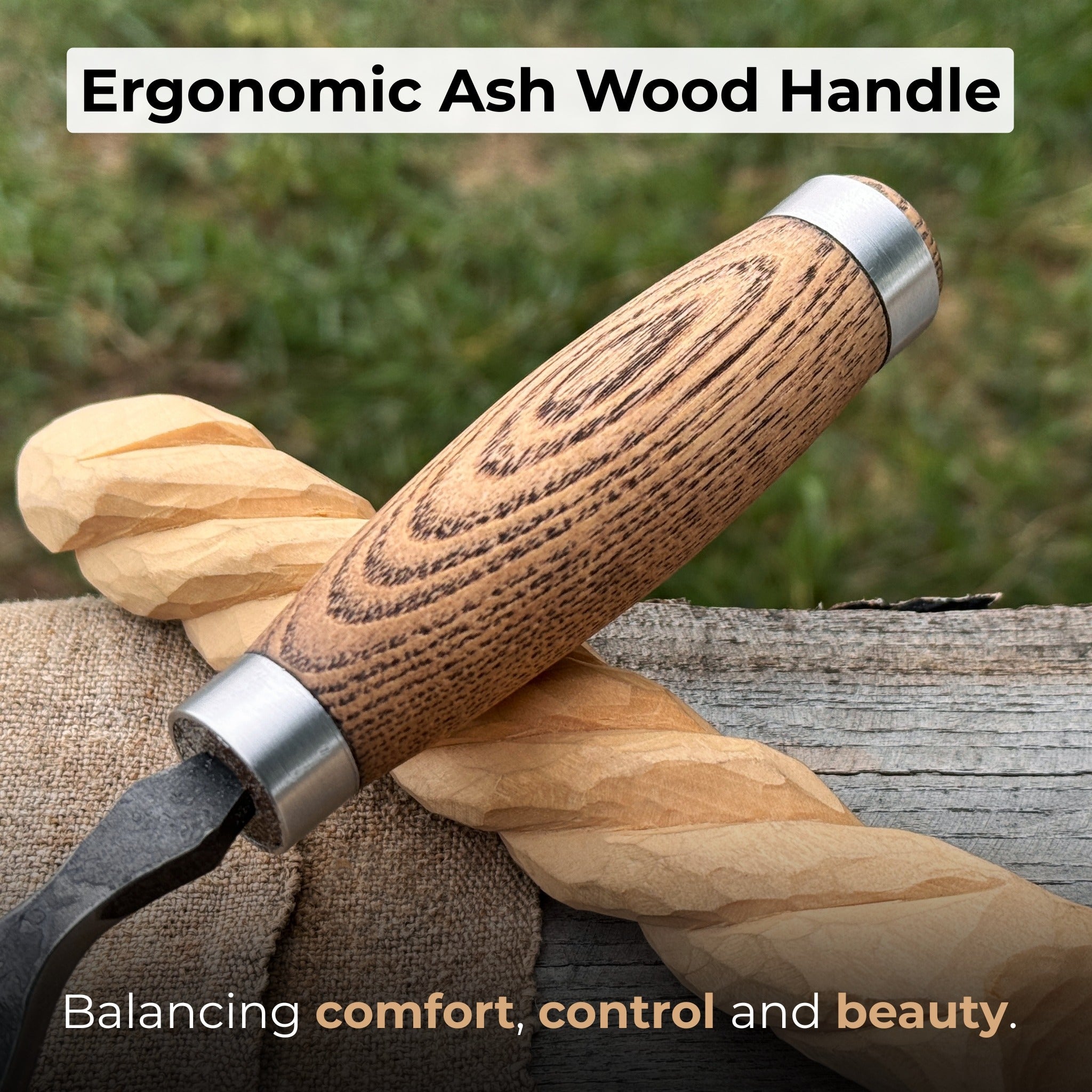 Curved Bowl Gouge, 10 - 45 mm (0.4 - 1.8 inches) - Randy's LLC