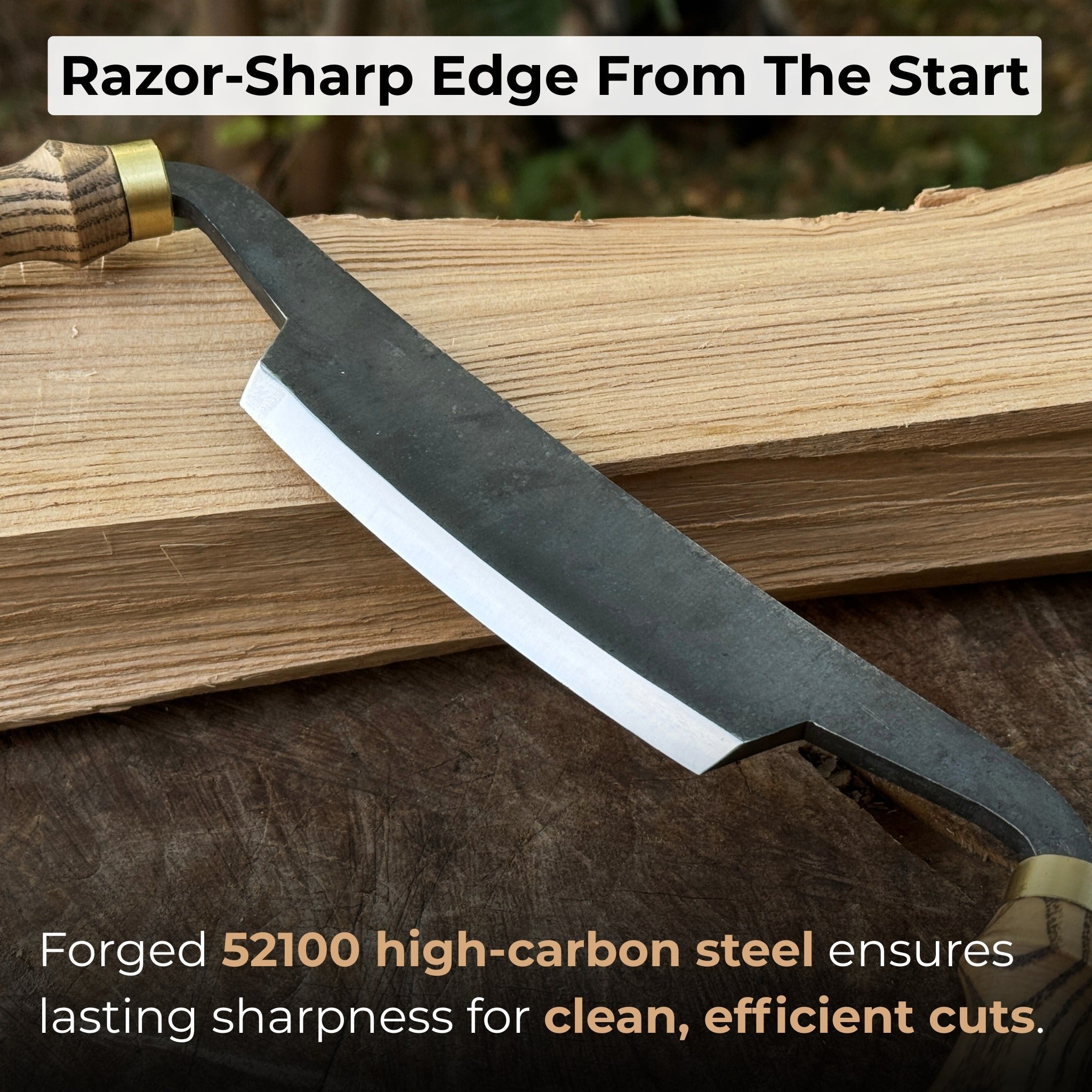 Curved Draw Knife (Push/Pull Shave), 10.5 cm (4.1 inch) Cutting Edge - Randy's LLC