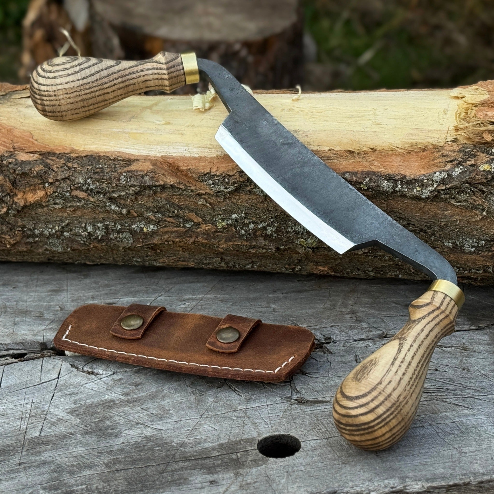 Curved Draw Knife (Push/Pull Shave), 10.5 cm (4.1 inch) Cutting Edge - Randy's LLC