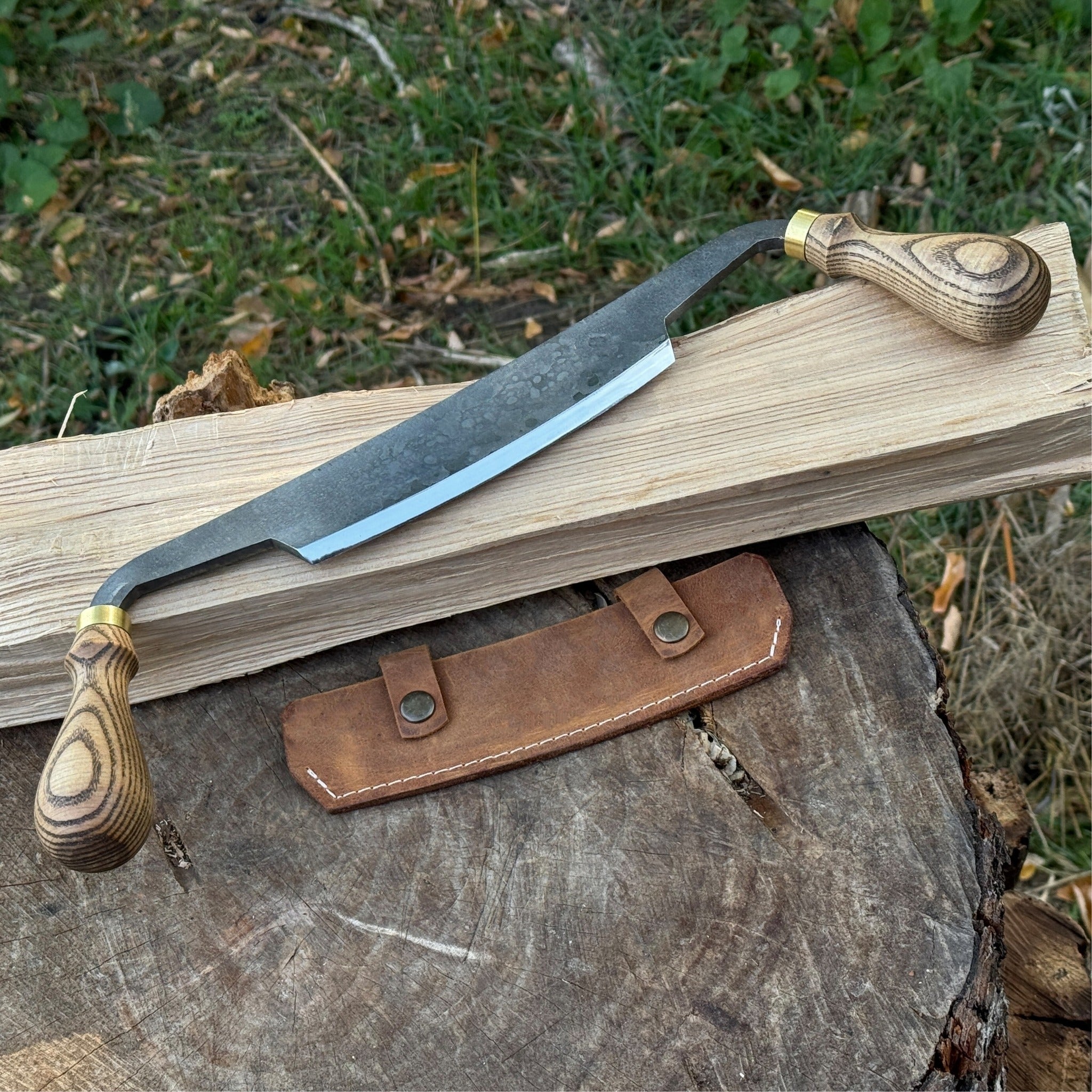 Curved Draw Knife (Push/Pull Shave), 14.5 cm (5.7 inch) Cutting Edge - Randy's LLC