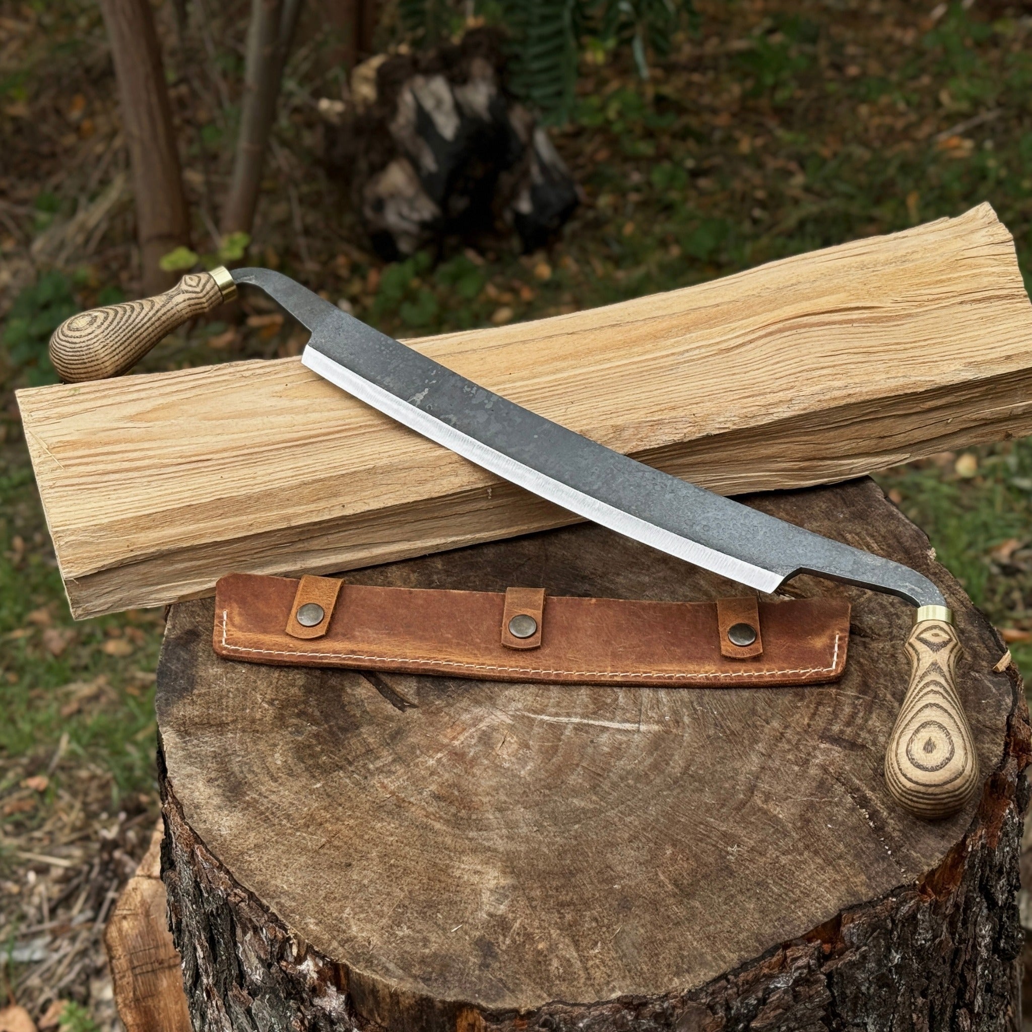 Curved Draw Knife (Push/Pull Shave), 25.5 cm (10 inch) Cutting Edge - Randy's LLC