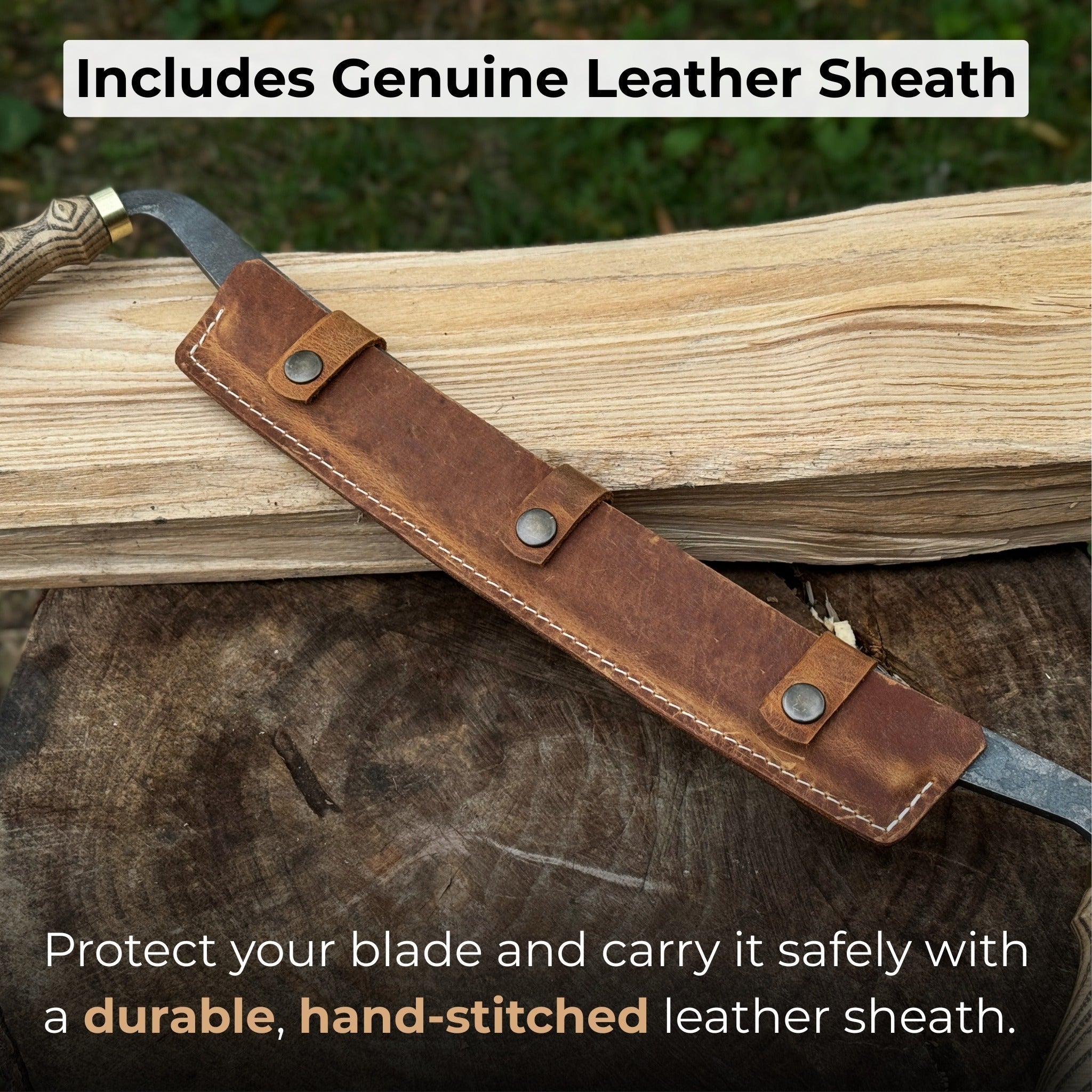 Curved Draw Knife (Push/Pull Shave), 25.5 cm (10 inch) Cutting Edge - Randy's LLC