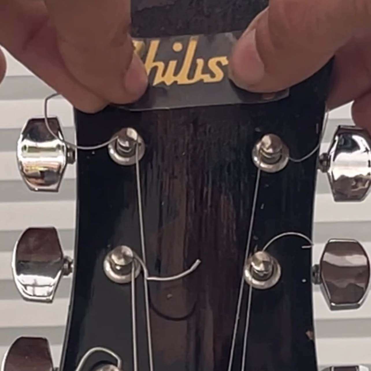 Gold Foil Chibson Headstock Decal (2 Pack) - Randy's LLC