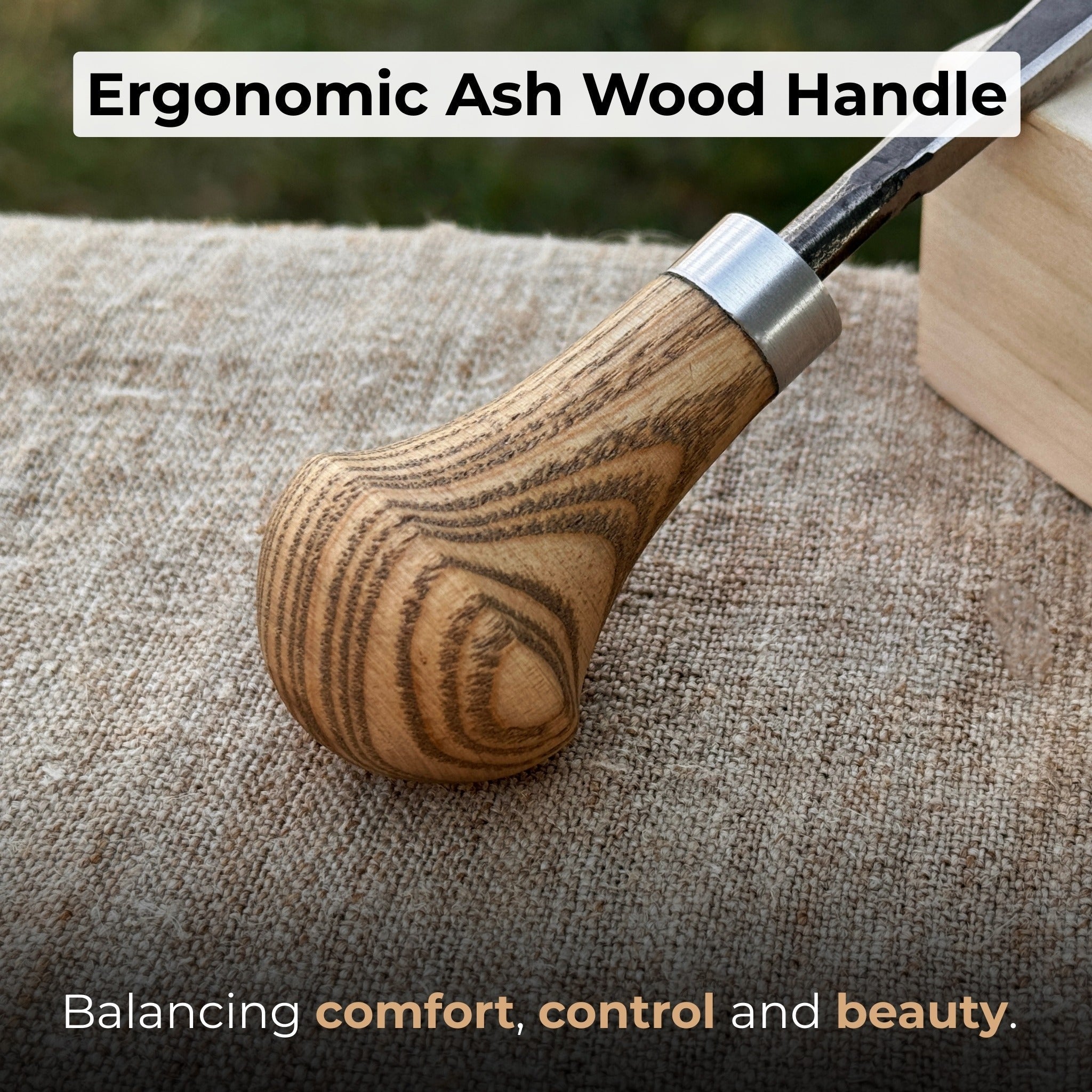 Detail Carving Chisel with Palm Handle, 10 mm (0.39 inches) - Randy's LLC