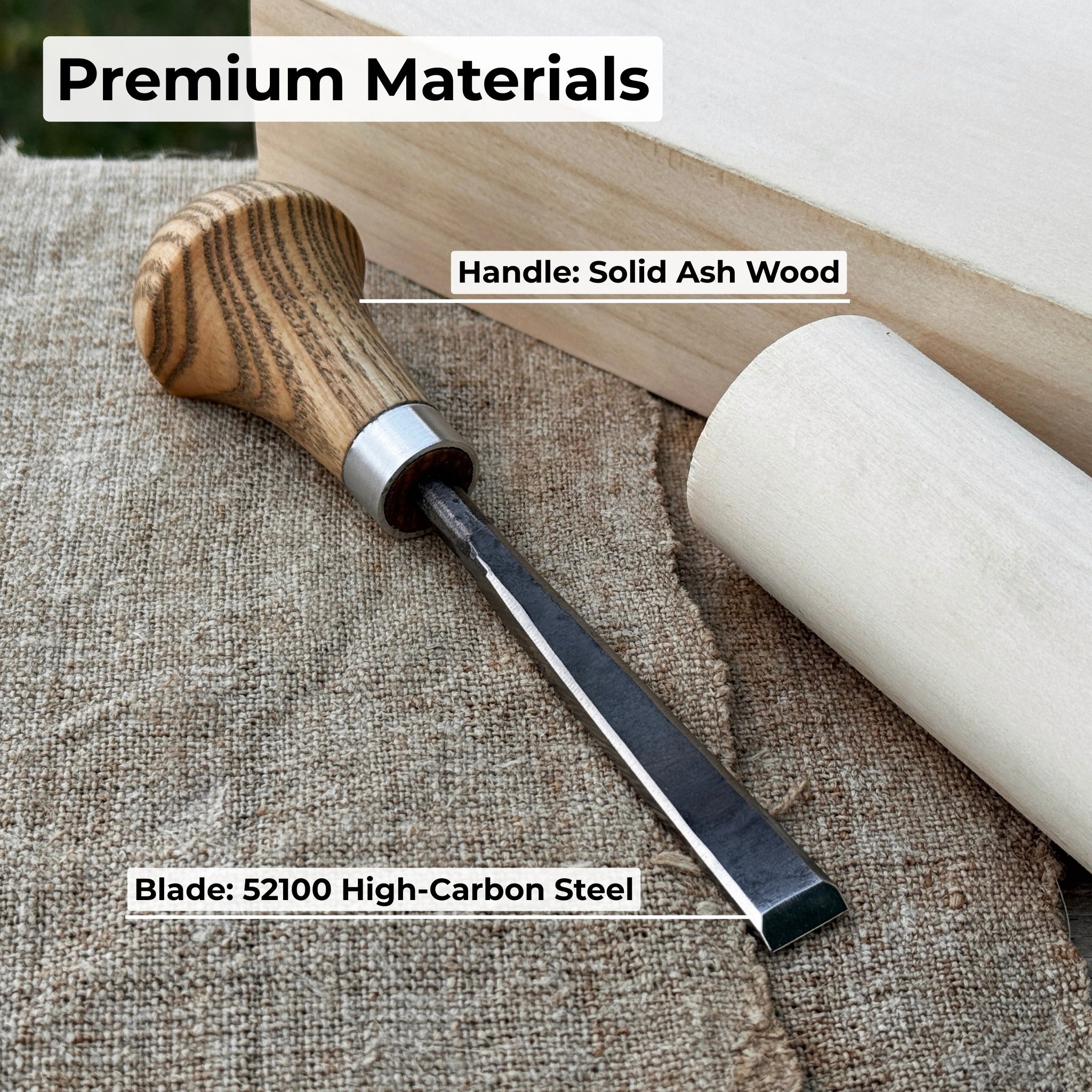 Detail Carving Chisel with Palm Handle, 10 mm (0.39 inches) - Randy's LLC