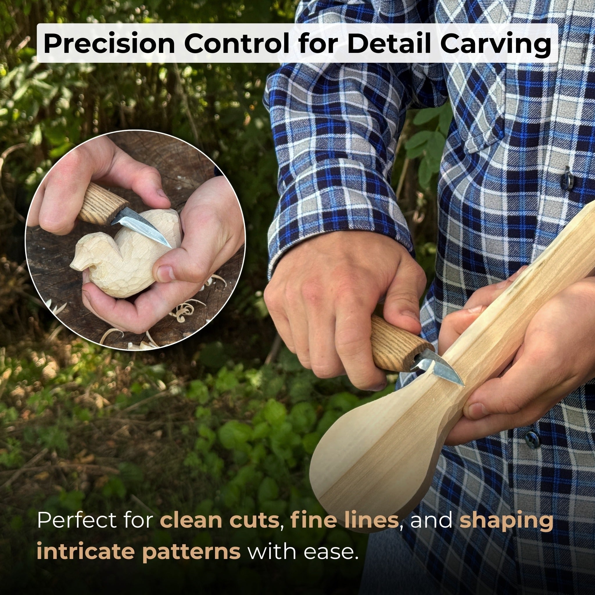 Detail Knife for Wood Carving, 4 cm (1.57 inches) - Randy's LLC