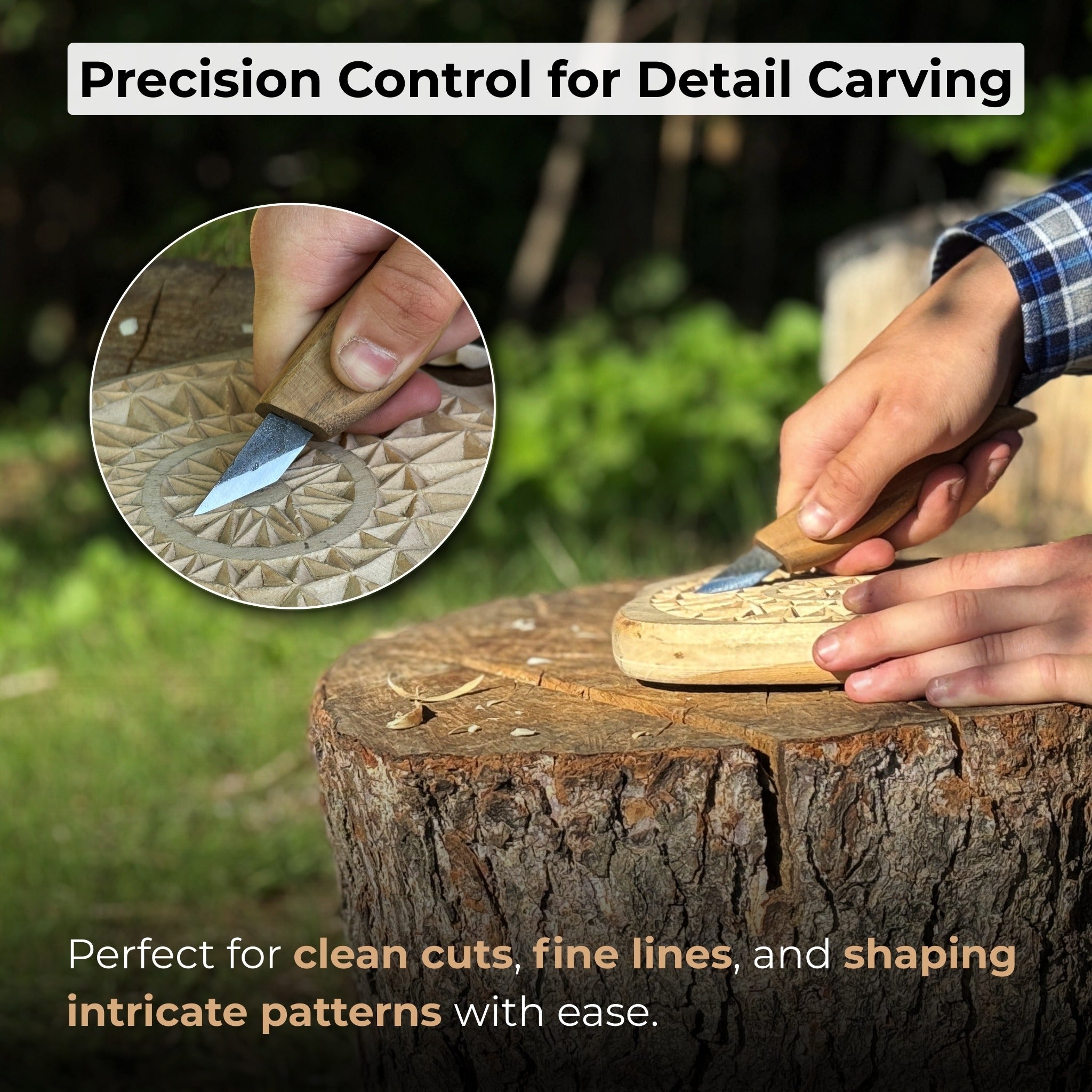 Detail Wood Carving Knife, 2.5 cm (1 inch) - Randy's LLC