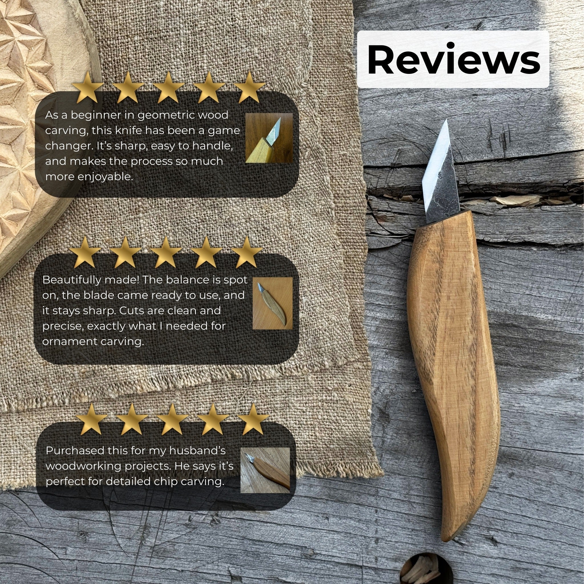 Detail Wood Carving Knife, 2.5 cm (1 inch) - Randy's LLC