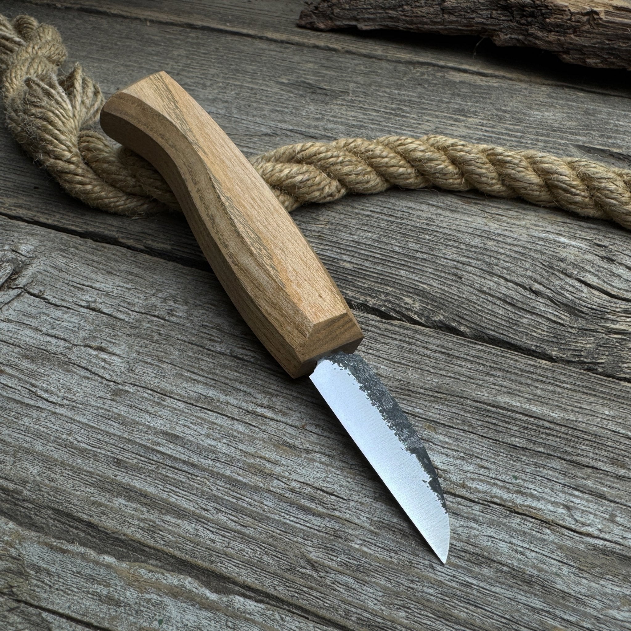 Detail Wood Carving Knife with Leather Sheath, Blade 5 cm (1.97 inches) - Randy's LLC
