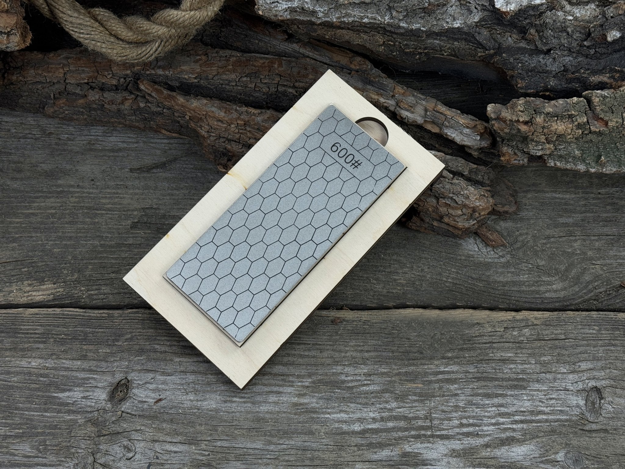 Diamond Sharpening Stone with Wooden Stand – 600 Grit for Knives & Tools - Randy's LLC