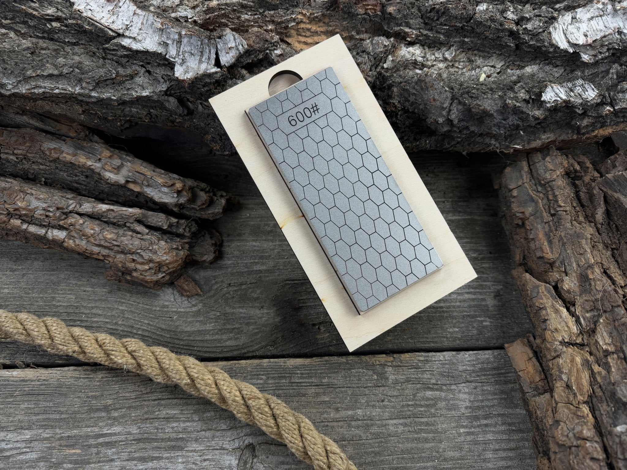 Diamond Sharpening Stone with Wooden Stand – 600 Grit for Knives & Tools - Randy's LLC