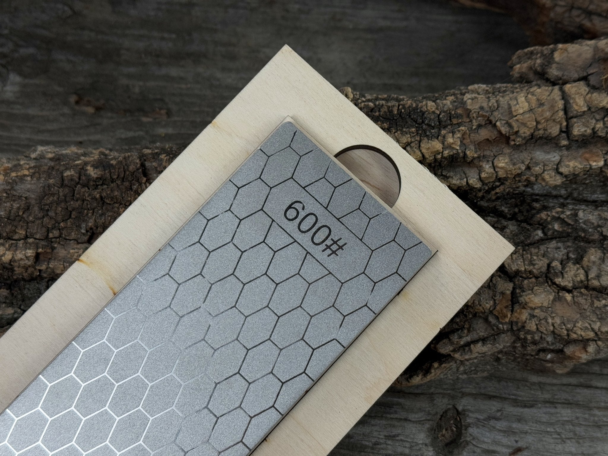 Diamond Sharpening Stone with Wooden Stand – 600 Grit for Knives & Tools - Randy's LLC