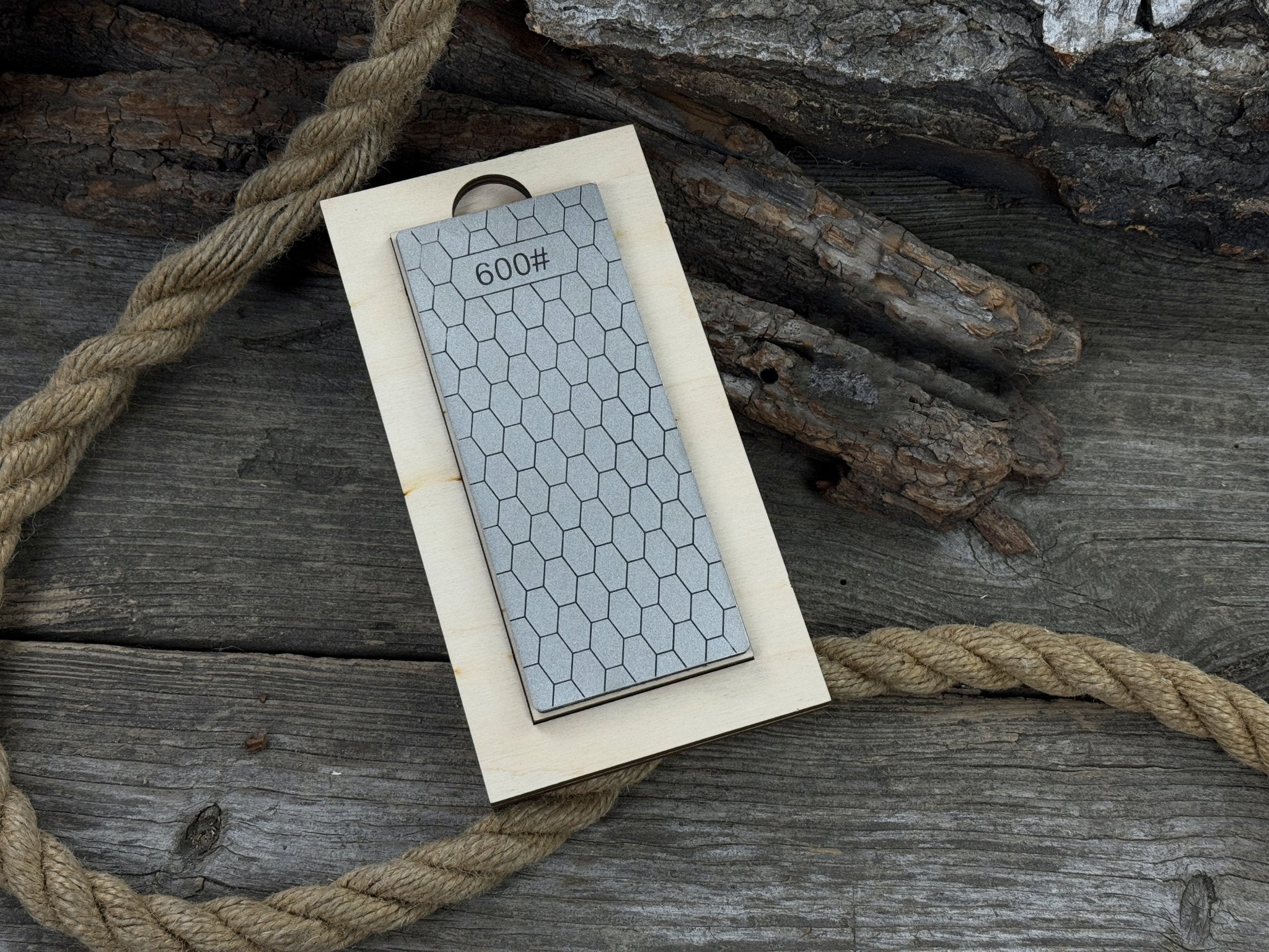 Diamond Sharpening Stone with Wooden Stand – 600 Grit for Knives & Tools - Randy's LLC