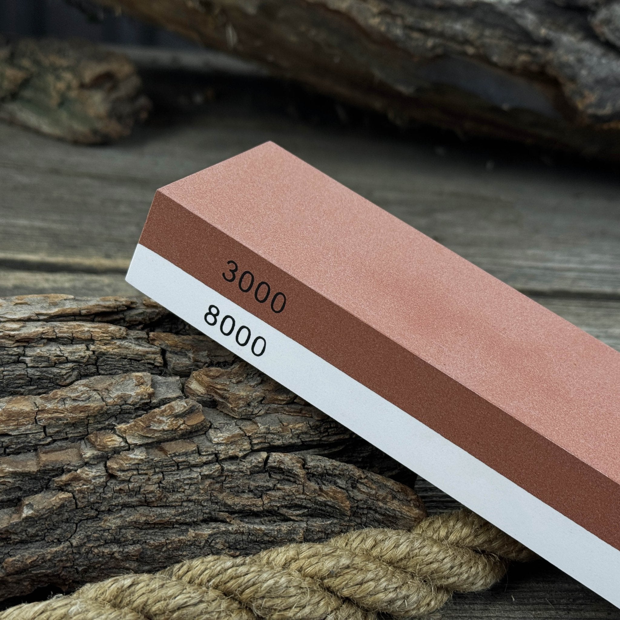 Double-Sided Sharpening Stone with Optional Wooden Stand – Grit #3000 / #8000 - Randy's LLC