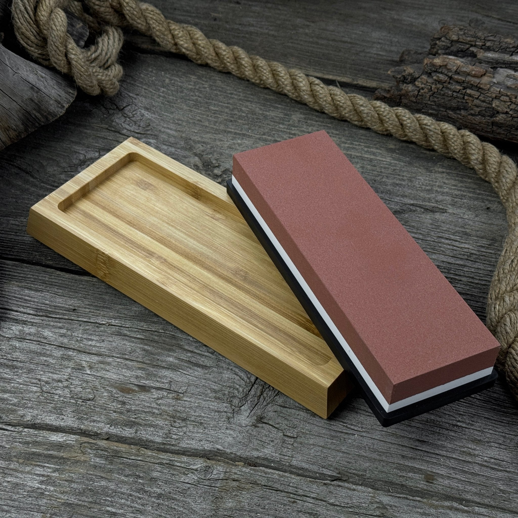 Double-Sided Sharpening Stone with Optional Wooden Stand – Grit #3000 / #8000 - Randy's LLC