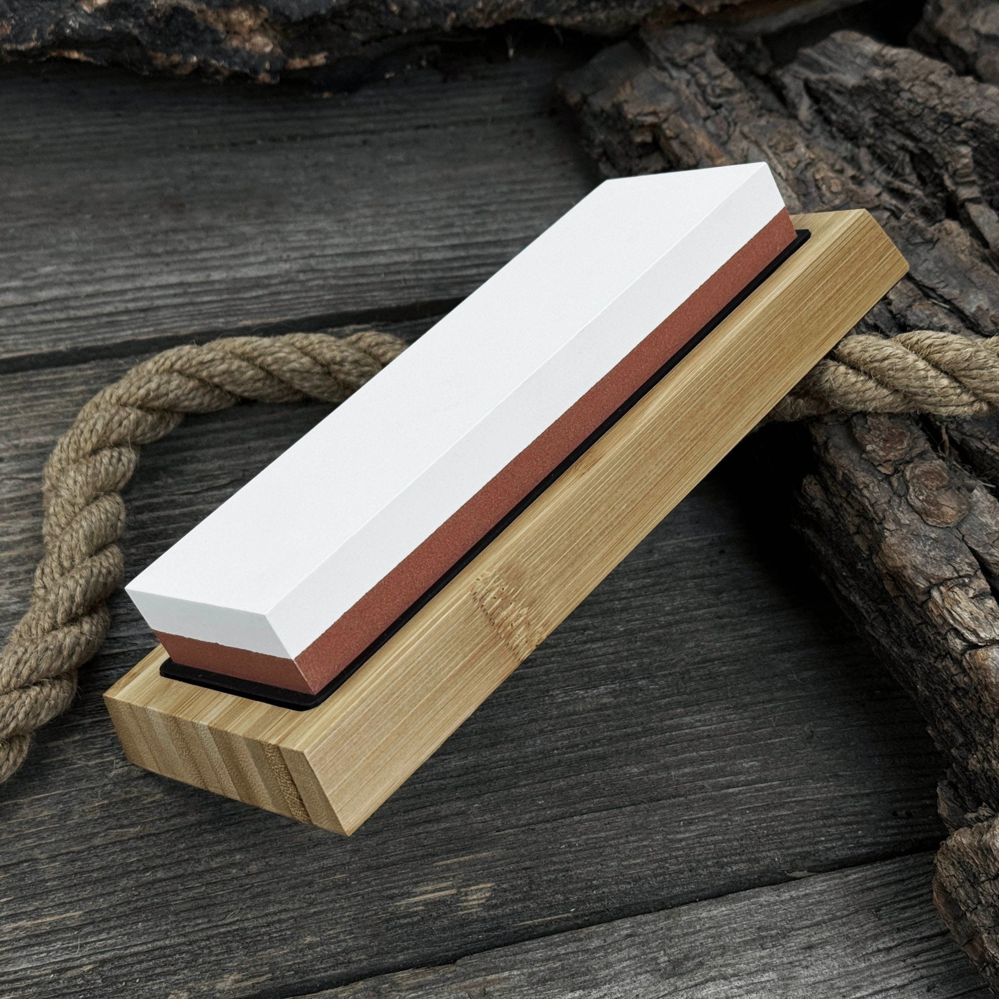 Double-Sided Sharpening Stone with Optional Wooden Stand – Grit #3000 / #8000 - Randy's LLC