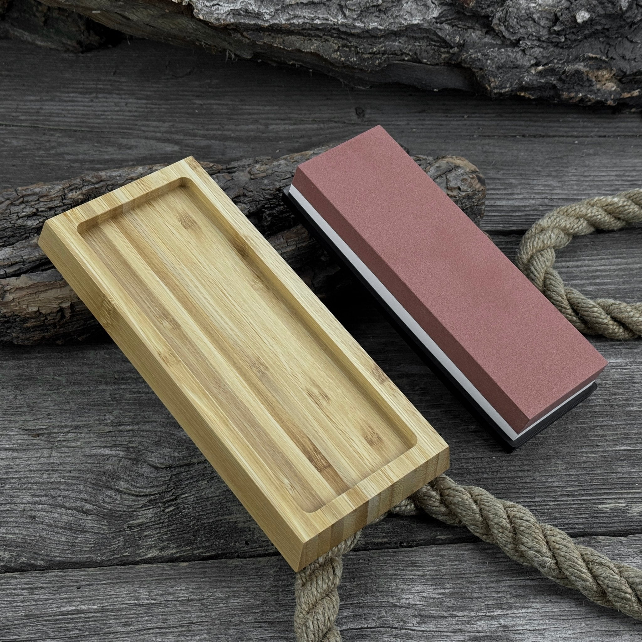 Double-Sided Sharpening Stone with Optional Wooden Stand – Grit #3000 / #8000 - Randy's LLC