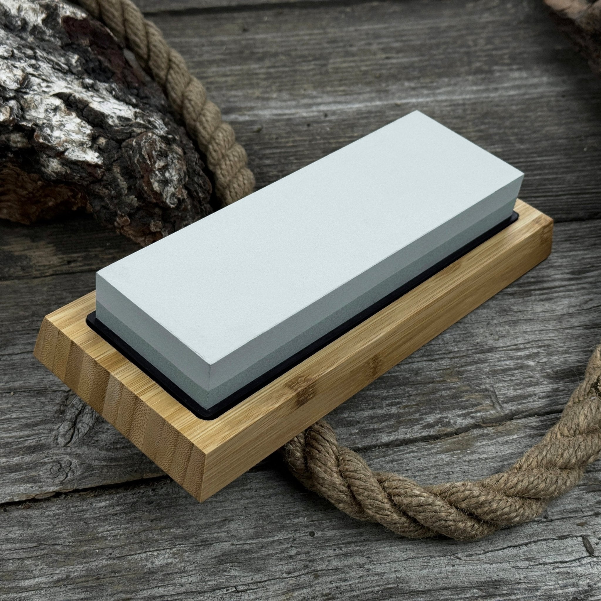 Sharpened Rocks Double-Sided Sharpening Stone with Optional Wooden Stand – Grit #400 ...