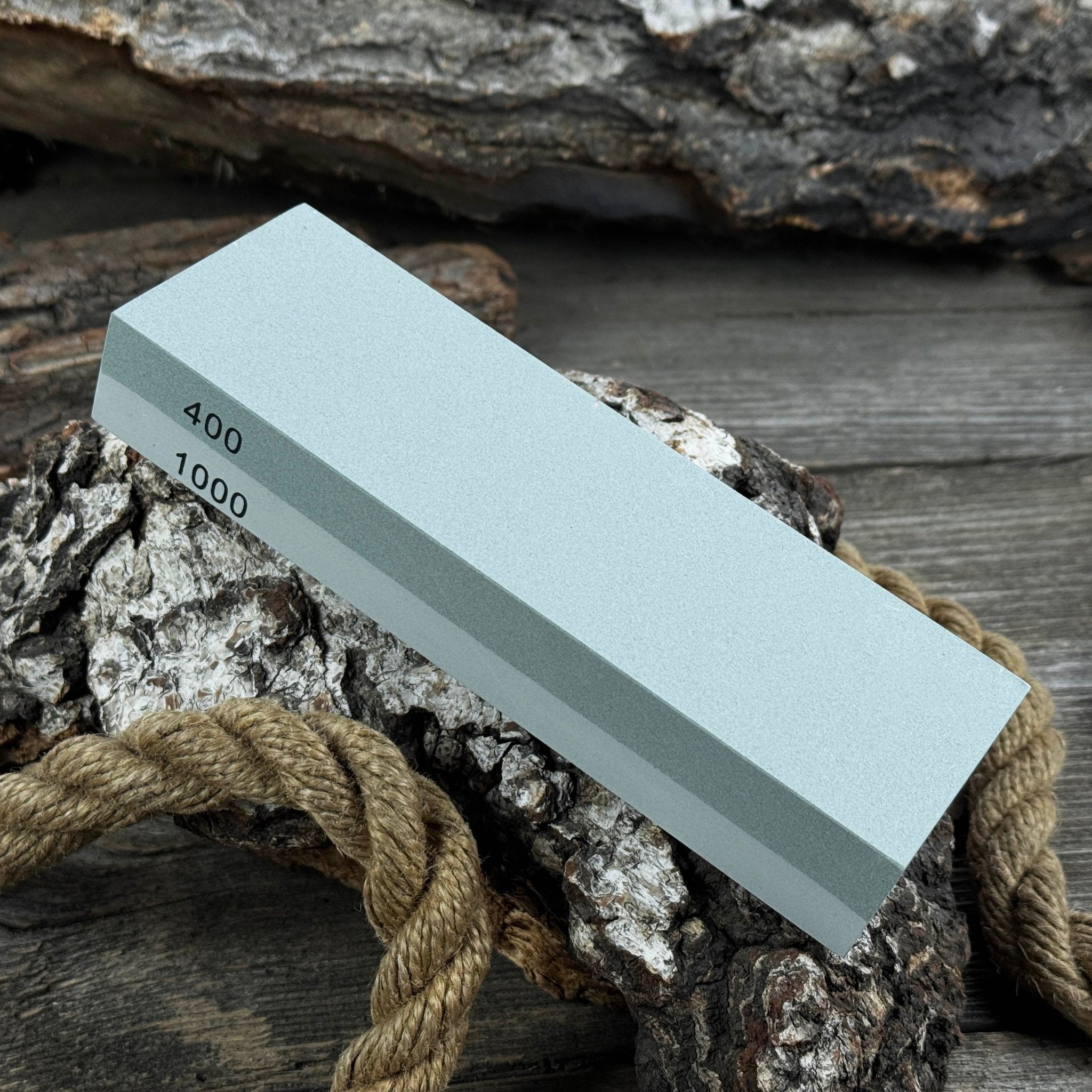 Sharpened Rocks Double-Sided Sharpening Stone with Optional Wooden Stand – Grit #400 ...