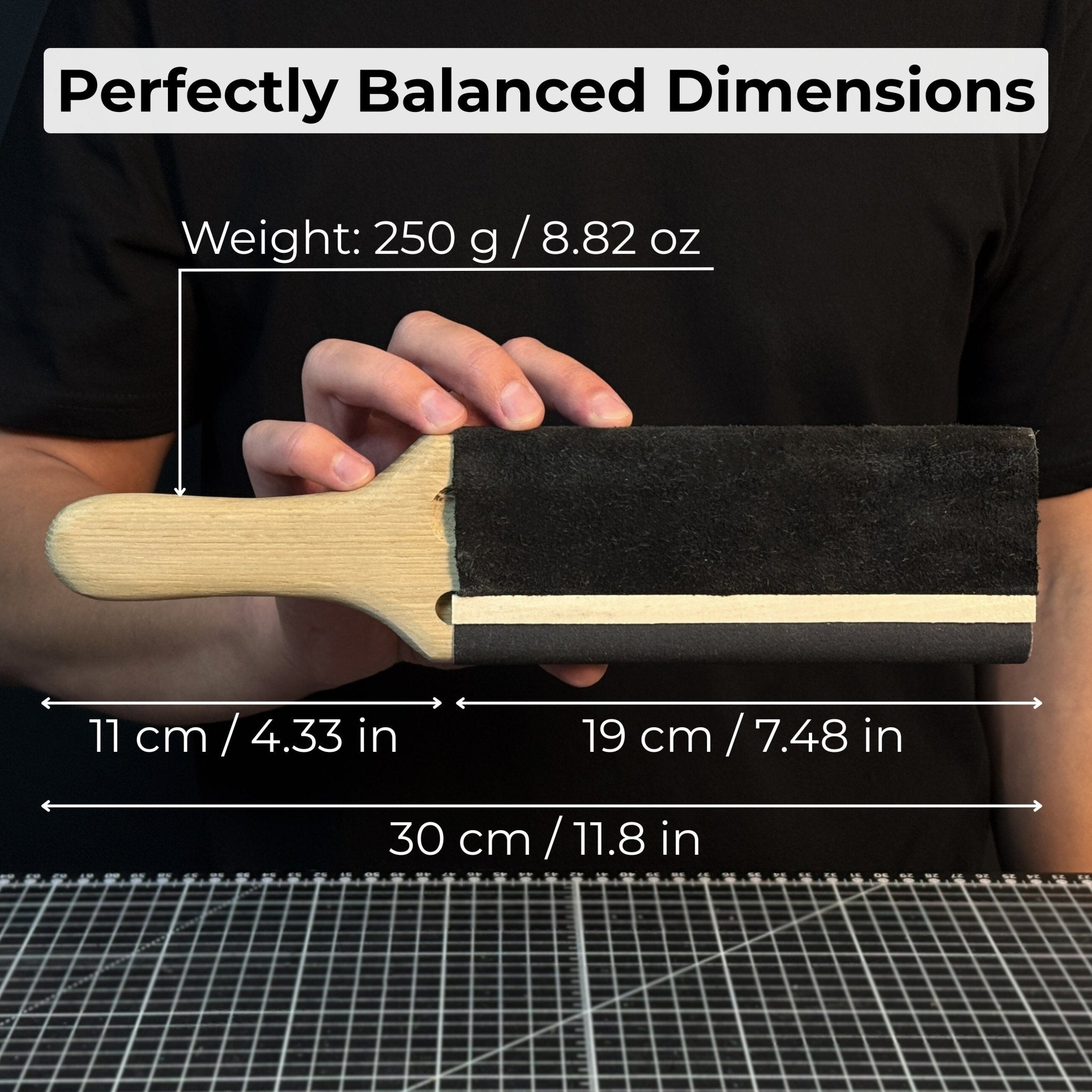 Dual-Sided Leather Paddle Strop For Hook Knives & Gouges - Randy's LLC