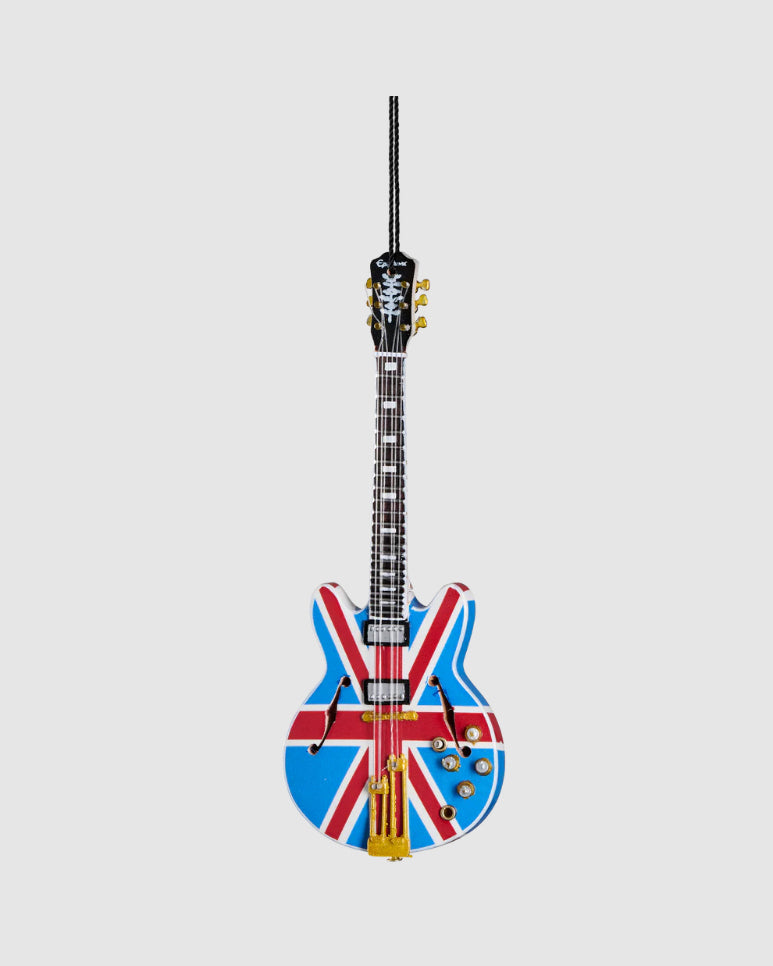 6" Gibson® Epiphone Union Jack Sheraton Guitar Holiday Ornament - Randy's LLC