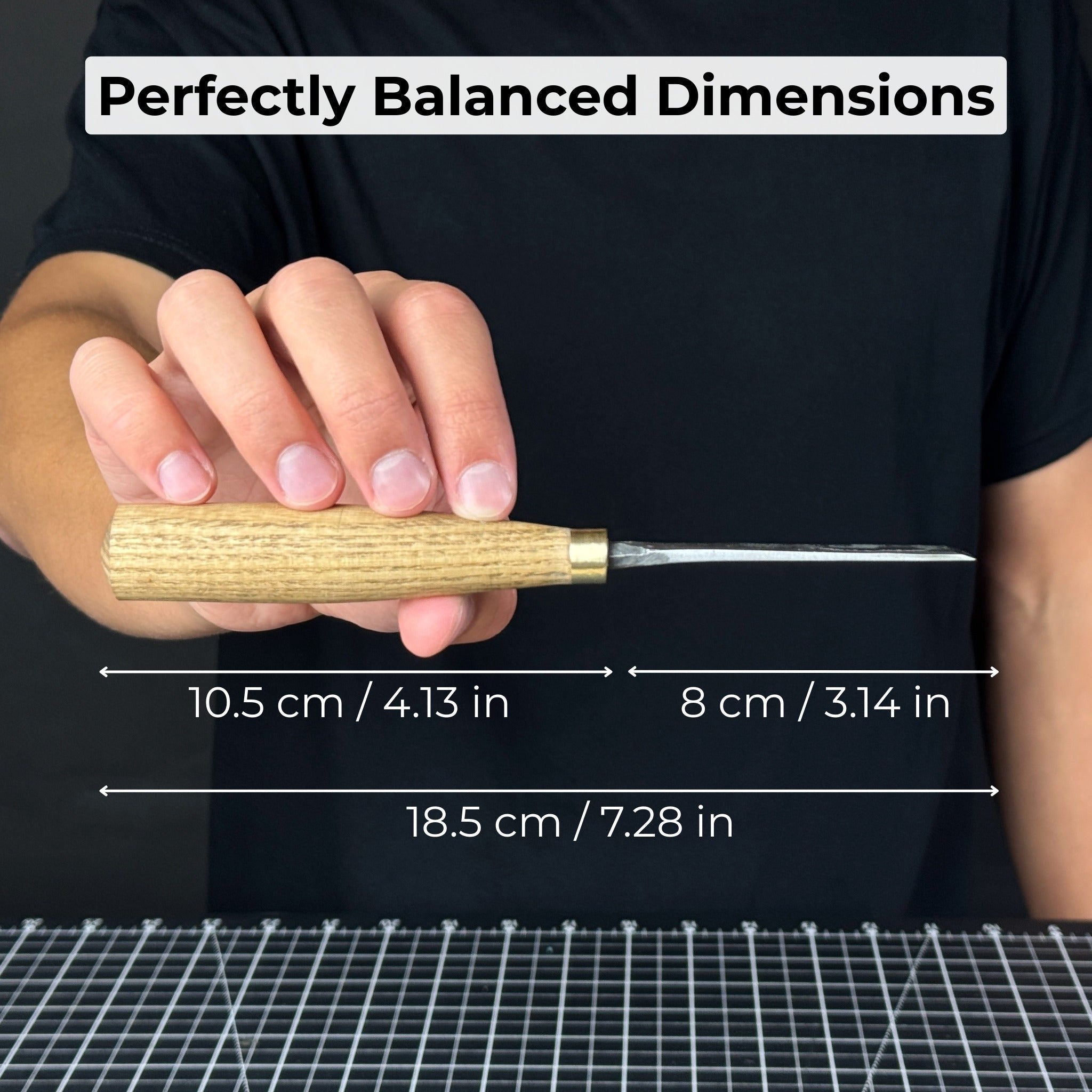 Fine Detail Carving Chisel – 10 mm (0.39 inches) Blade - Randy's LLC