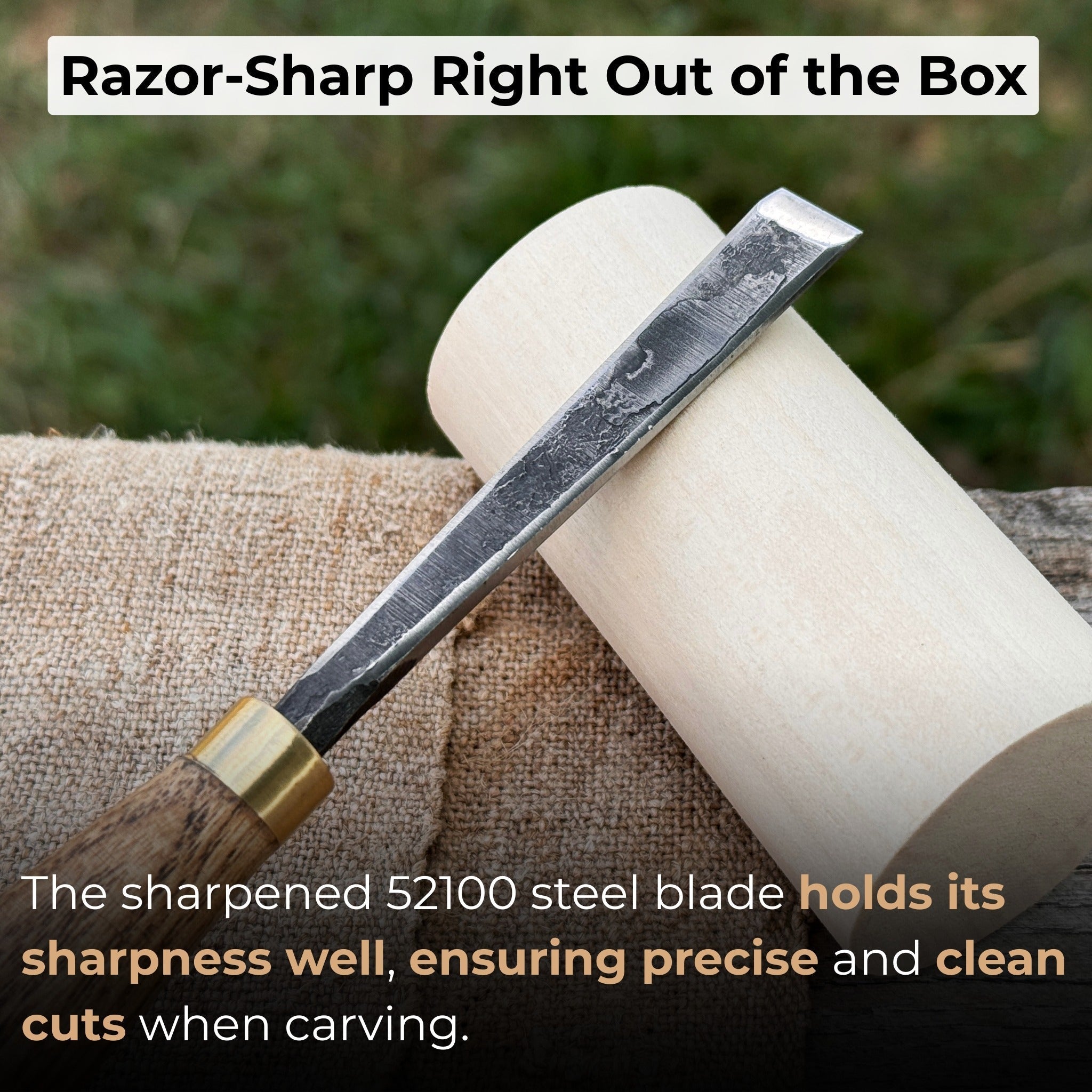 Fine Detail Carving Chisel – 10 mm (0.39 inches) Blade - Randy's LLC