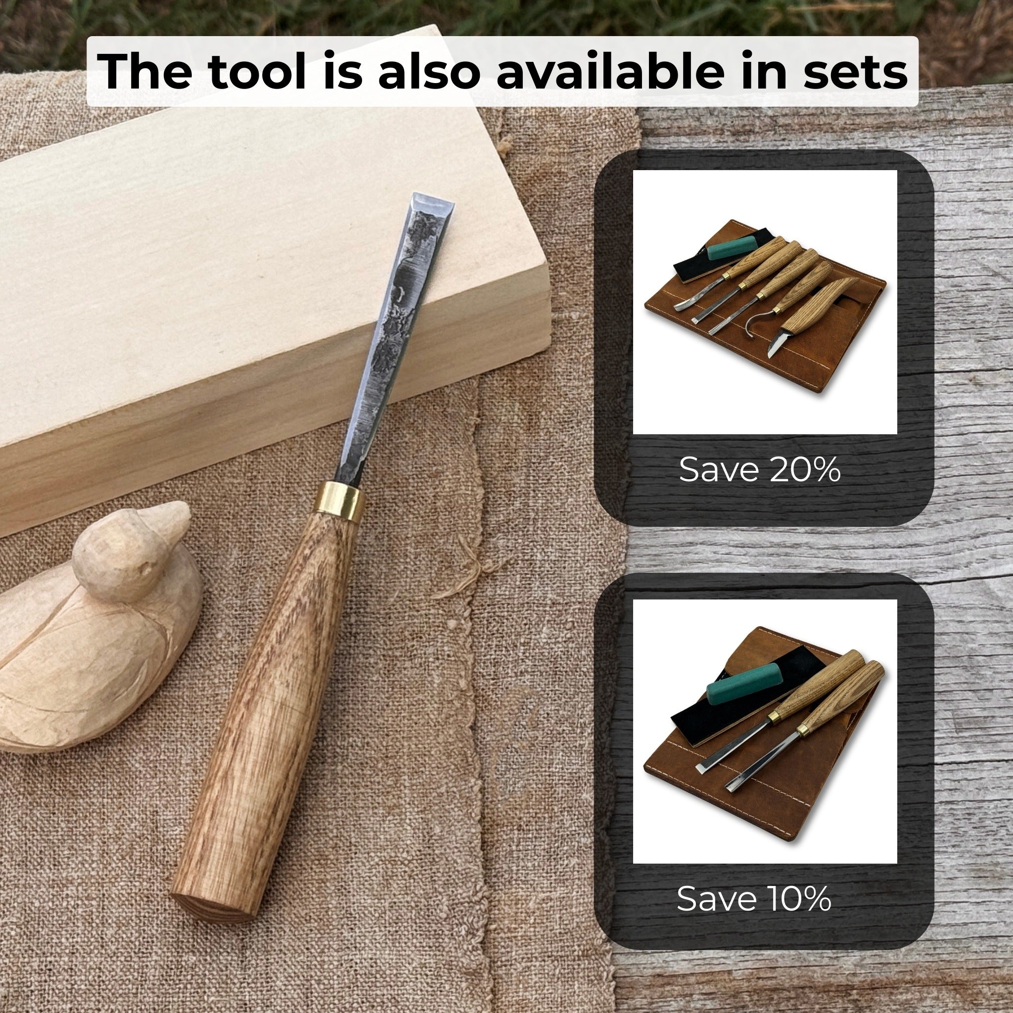Fine Detail Carving Chisel – 10 mm (0.39 inches) Blade - Randy's LLC