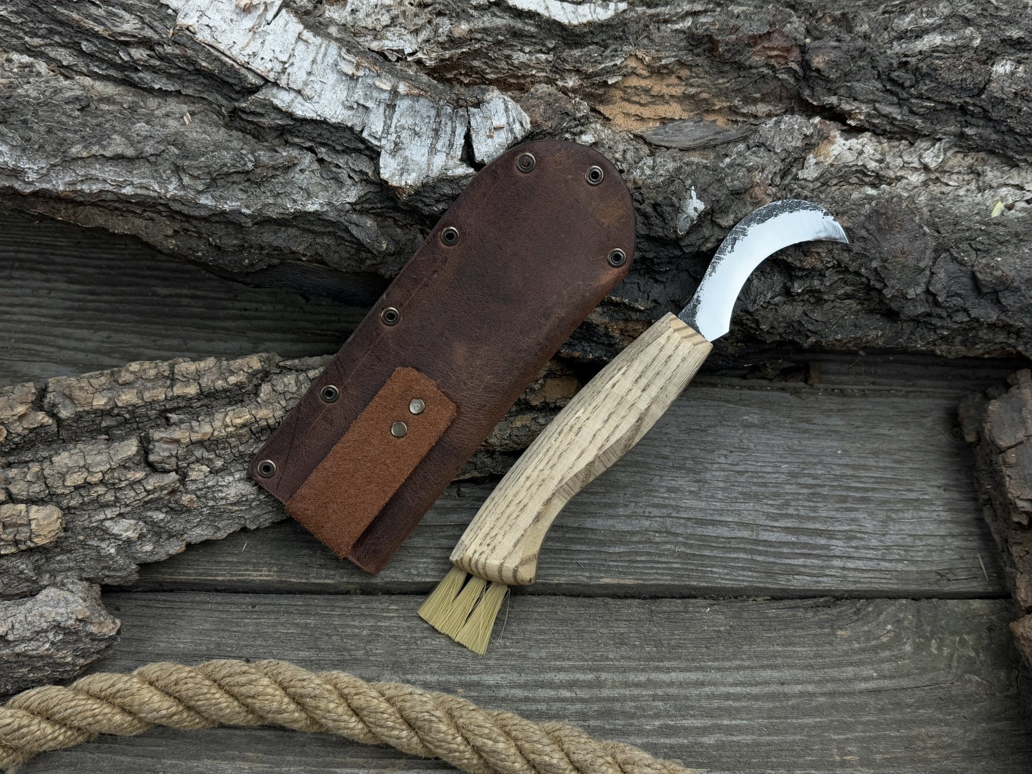 Forged Mushroom Knife with Brush, 6.5 cm (2.56 inches) - Randy's LLC