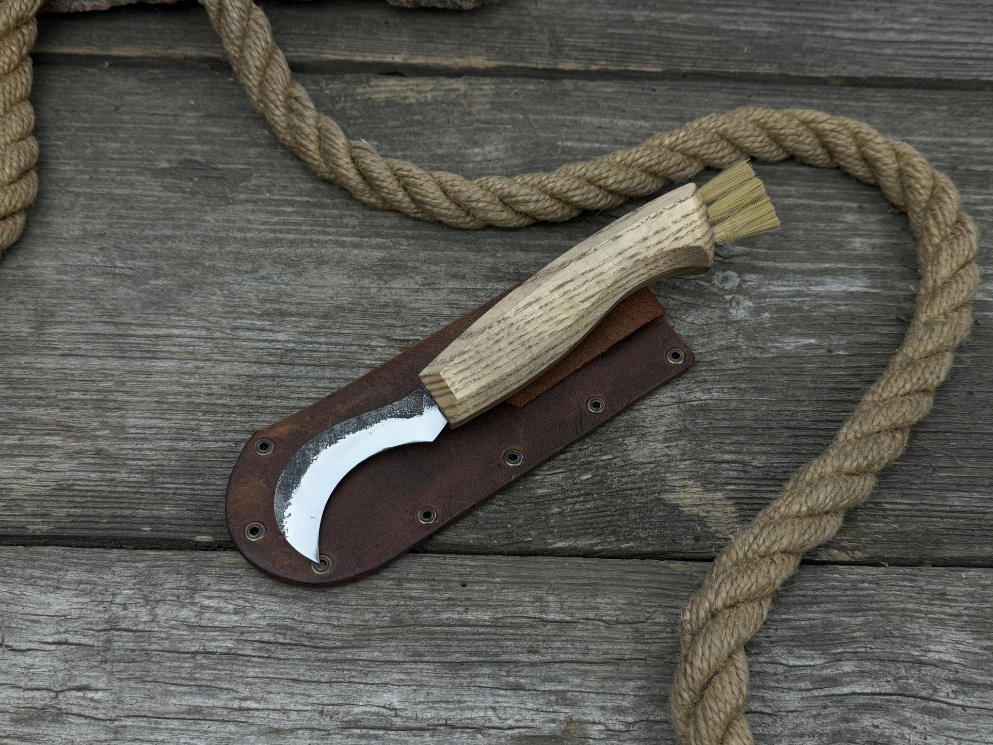 Forged Mushroom Knife with Brush, 6.5 cm (2.56 inches) - Randy's LLC