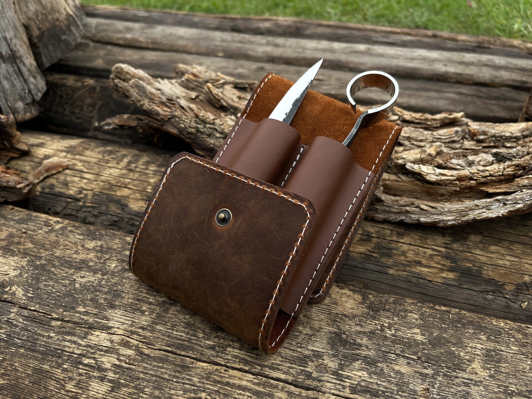 FST 2 Pocket Leather Tool Case - Randy's LLC